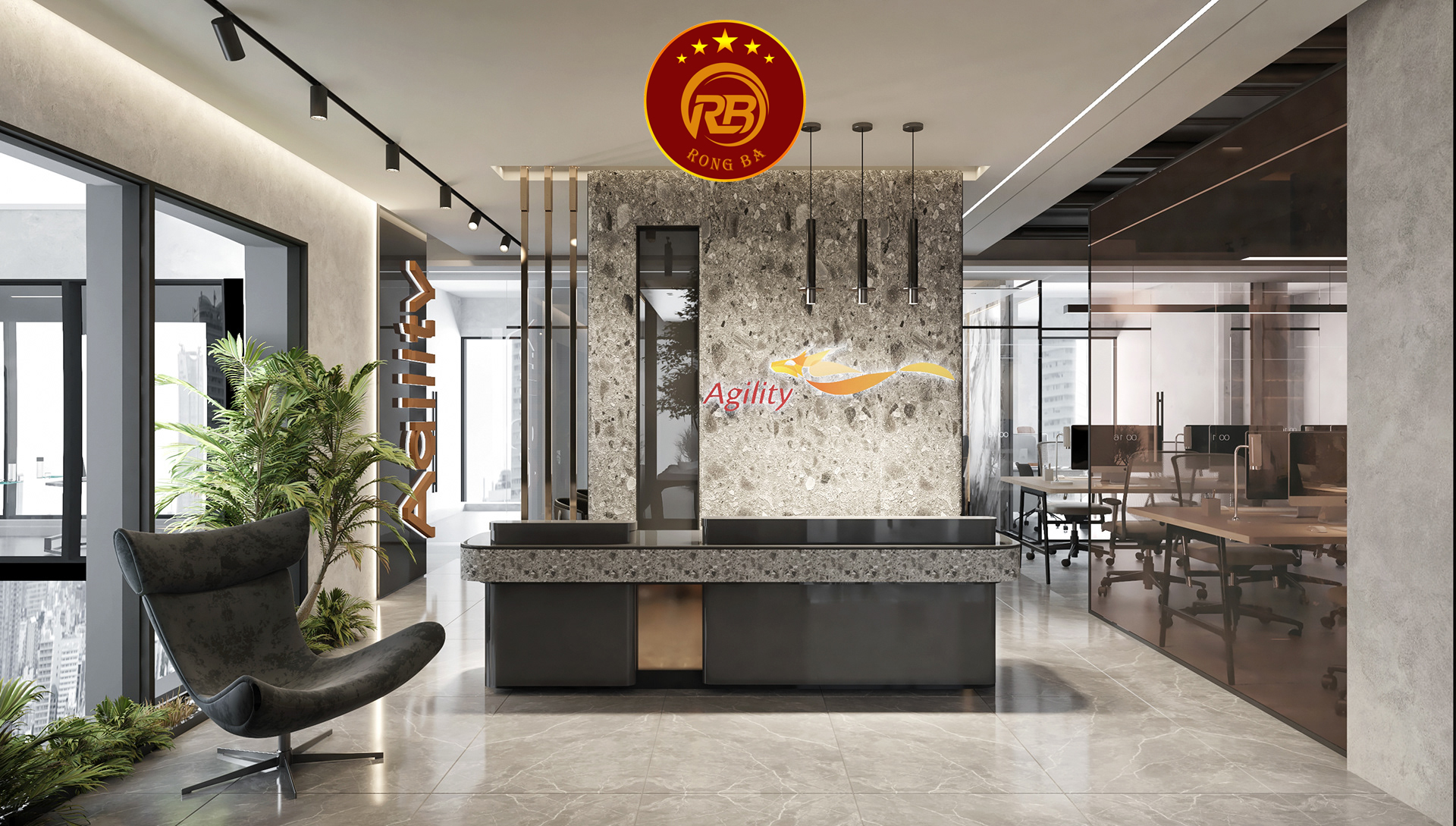 thiết kế nội thất văn phòng hiện đại 19