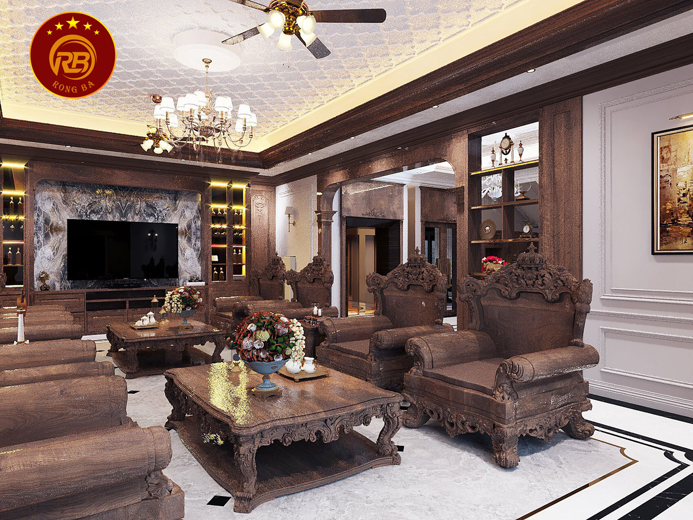 bàn trà tân cổ điển 2