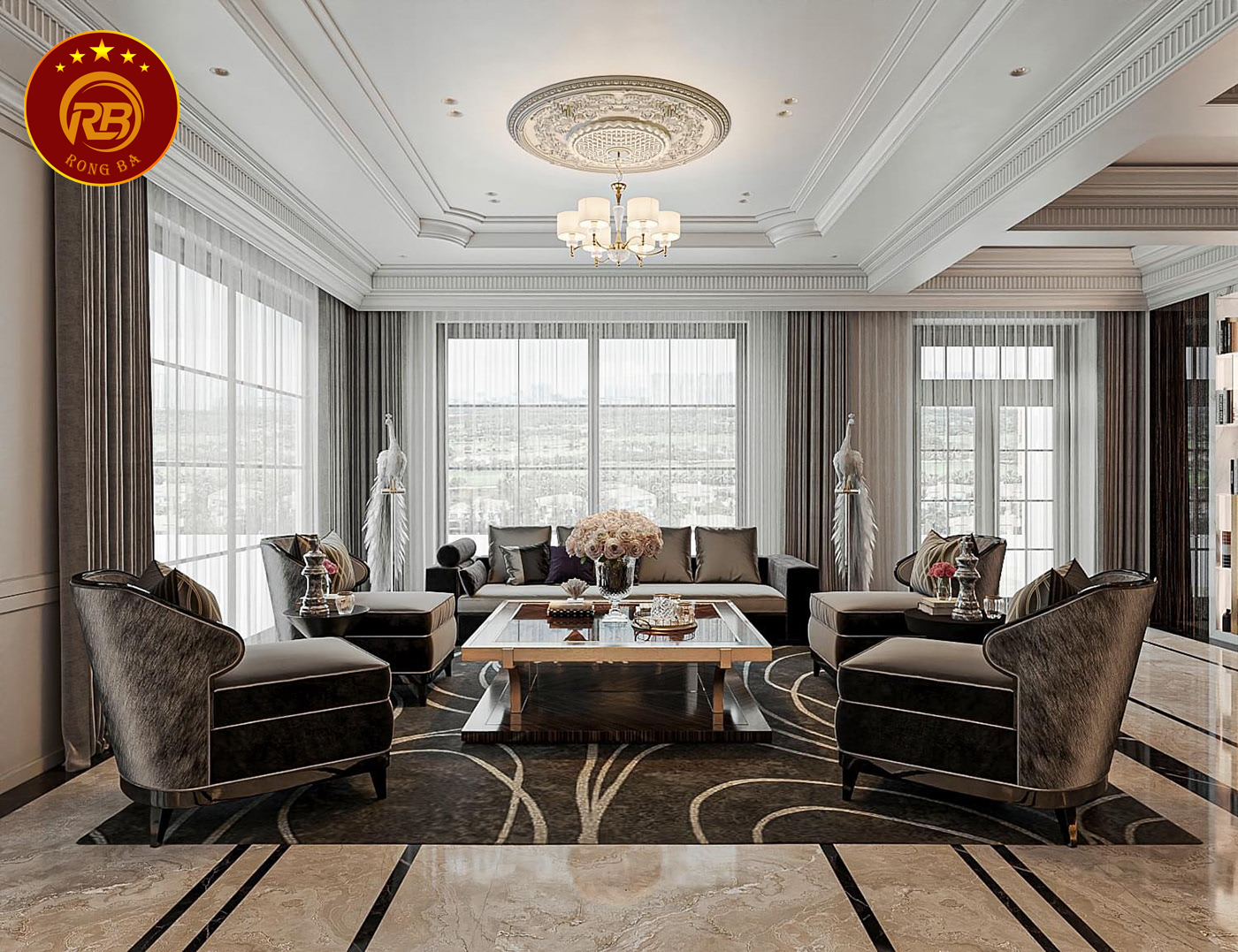 bàn trà tân cổ điển 8