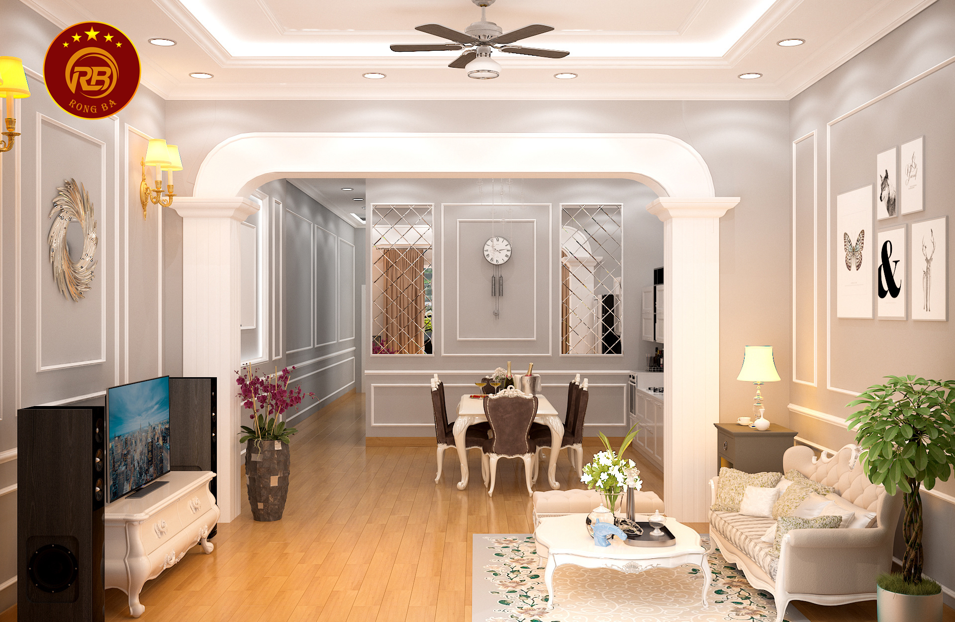 Kích thước kệ tivi phòng khách 12