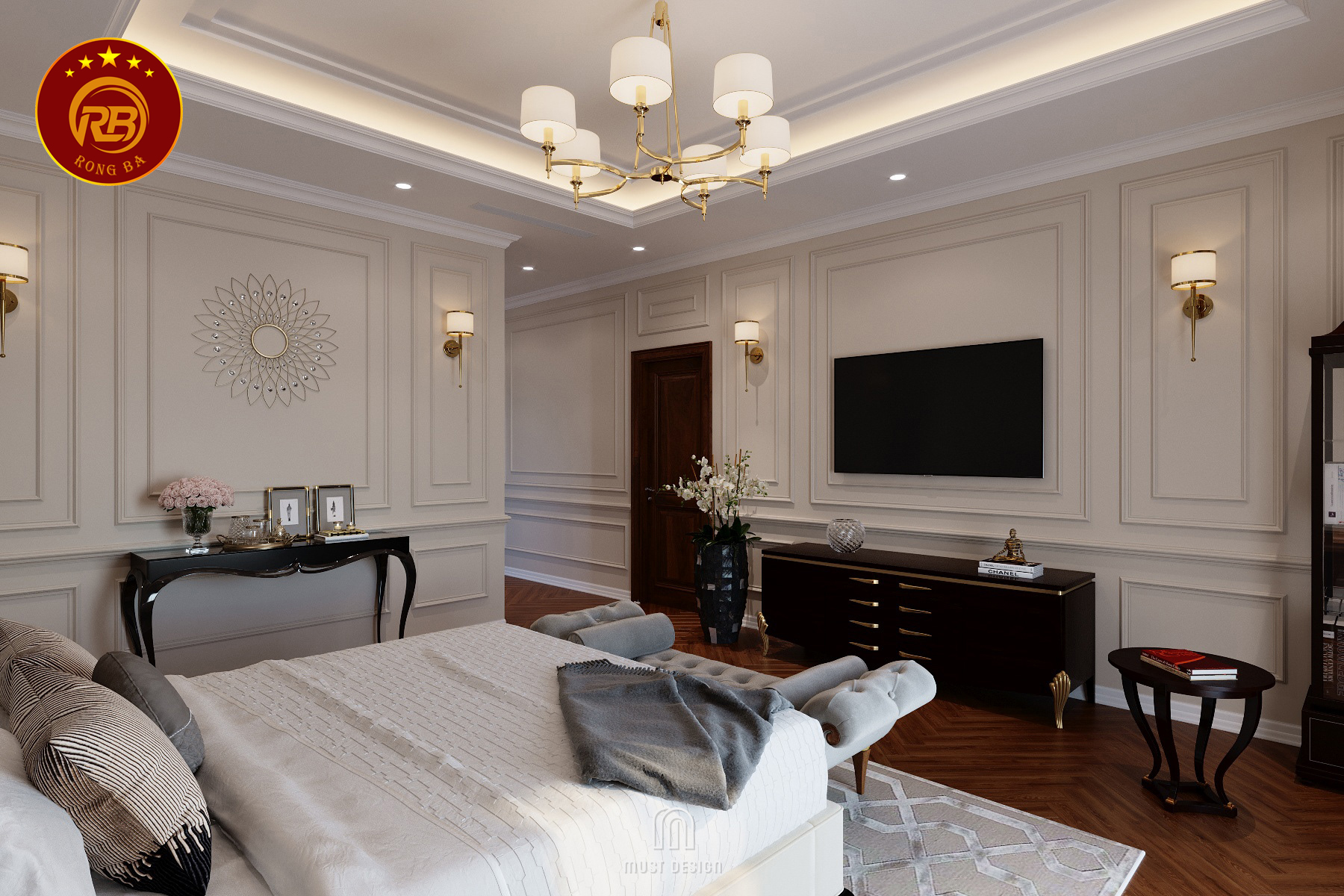 kích thước kệ tivi phòng ngủ chuẩn 4