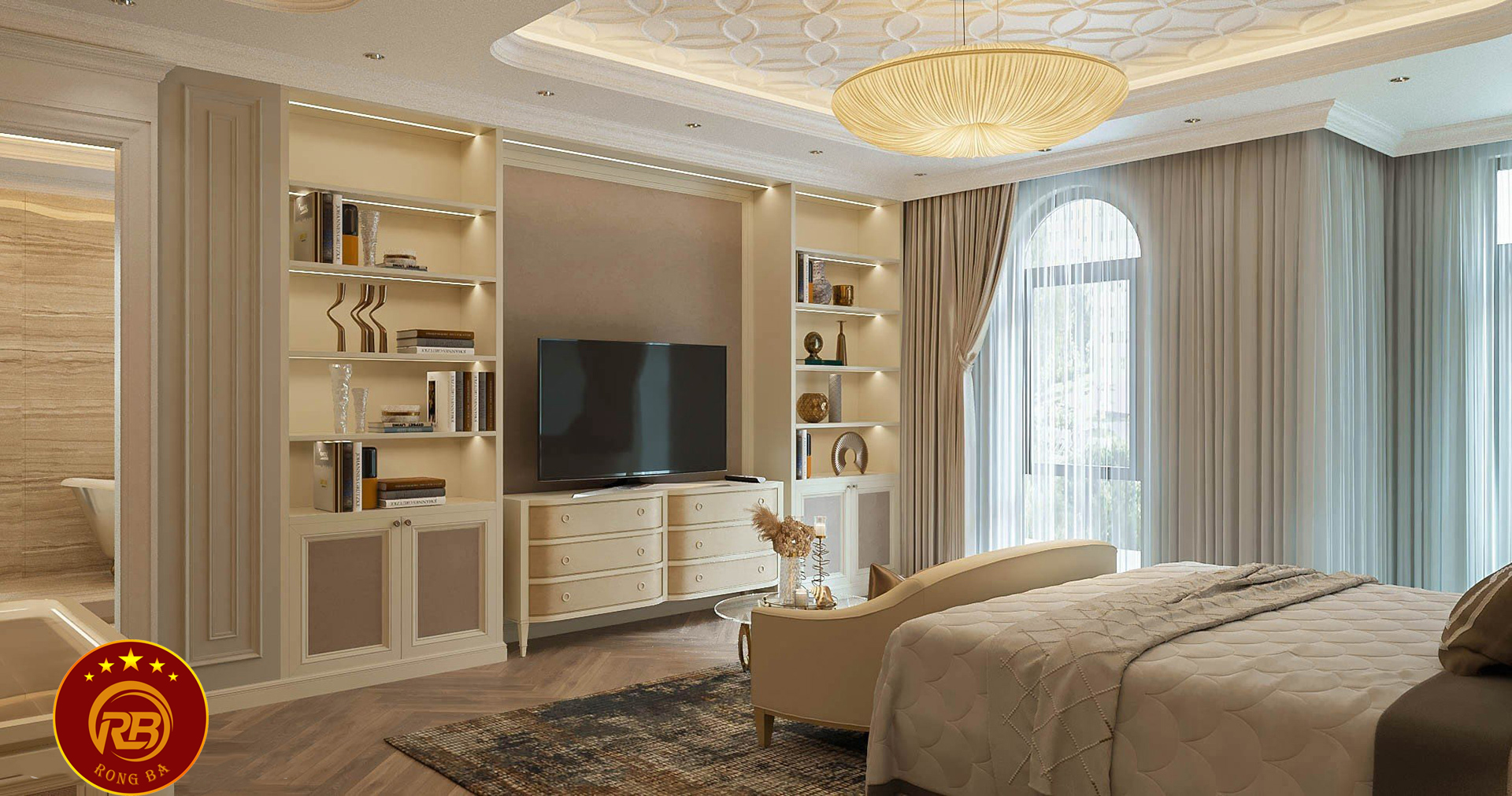 kích thước kệ tivi phòng ngủ chuẩn 7