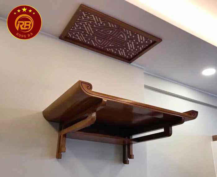 mẫu bàn thờ treo tường nhà chung cư 3