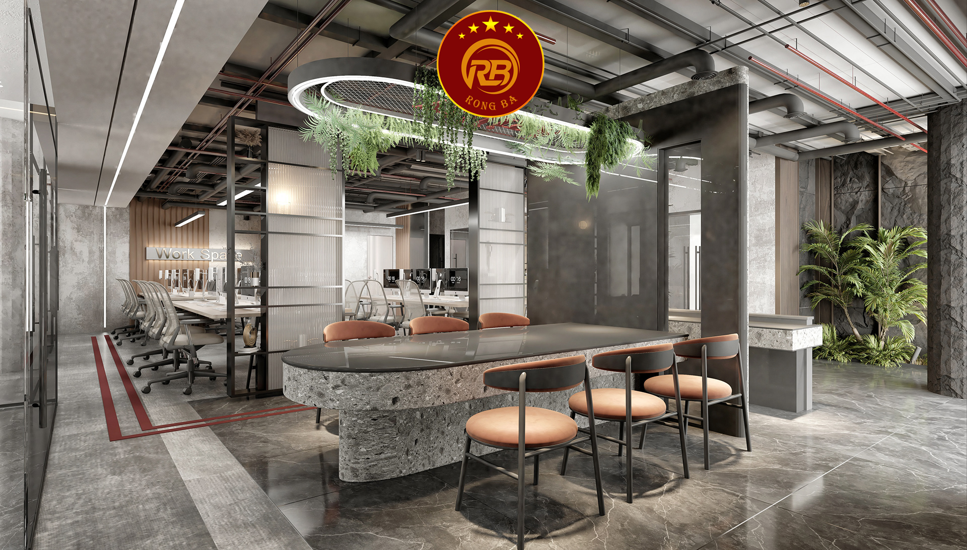 mẫu thiết kế nội thất văn phòng 4