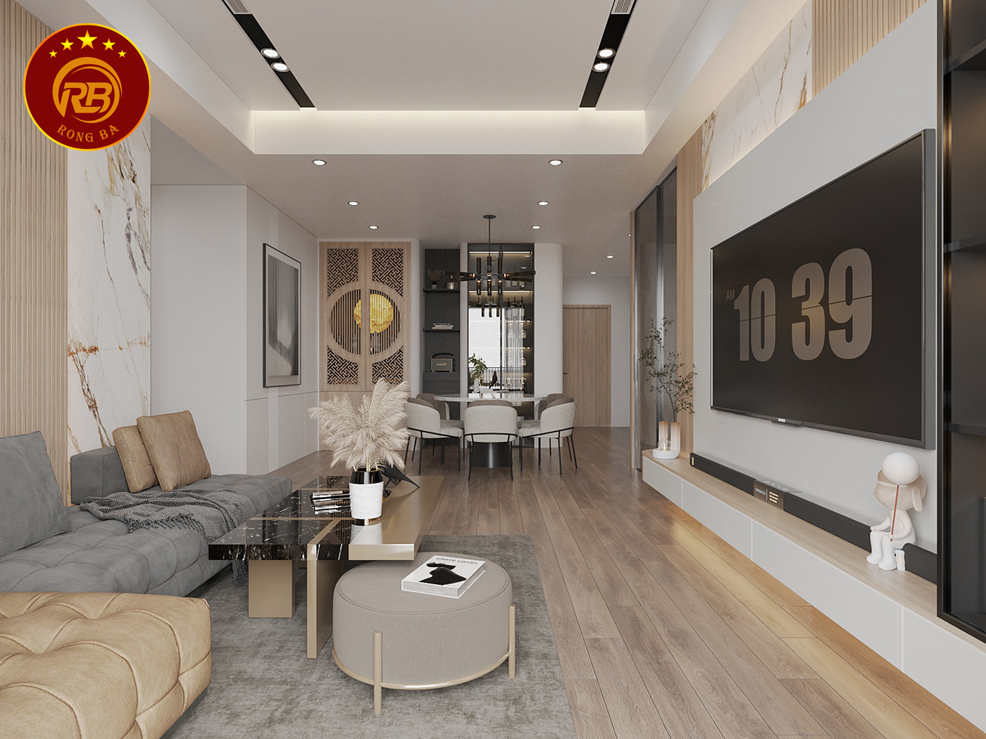 Thiết kế nội thất căn hộ chung cư 75m2