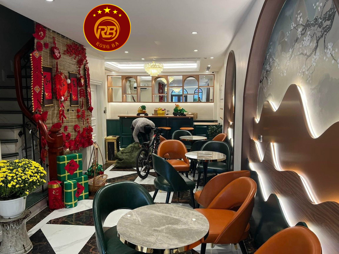 thiết kế quán cafe đẹp với mặt tiền 4m 1