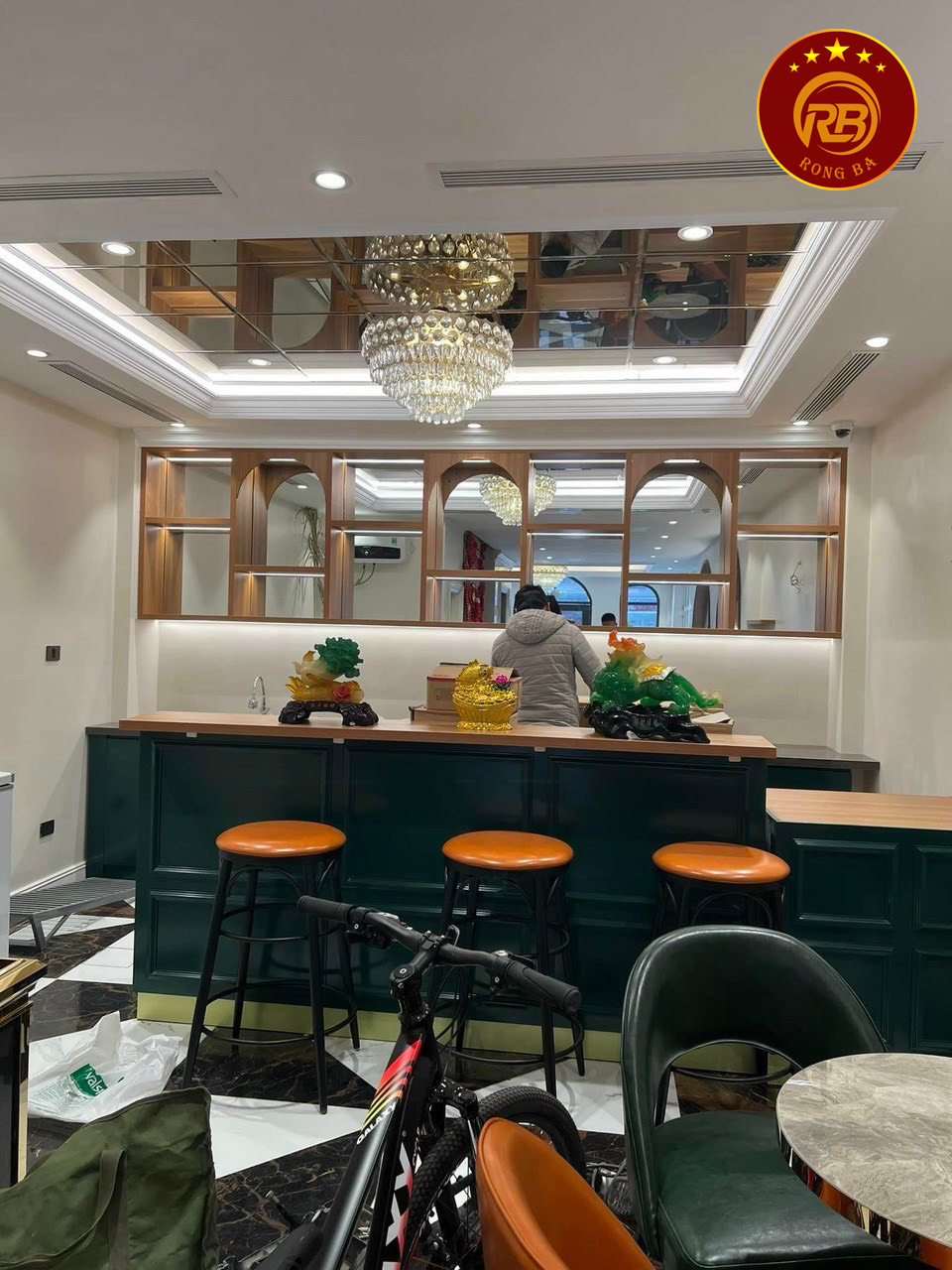 thiết kế quán cafe đẹp với mặt tiền 4m 11