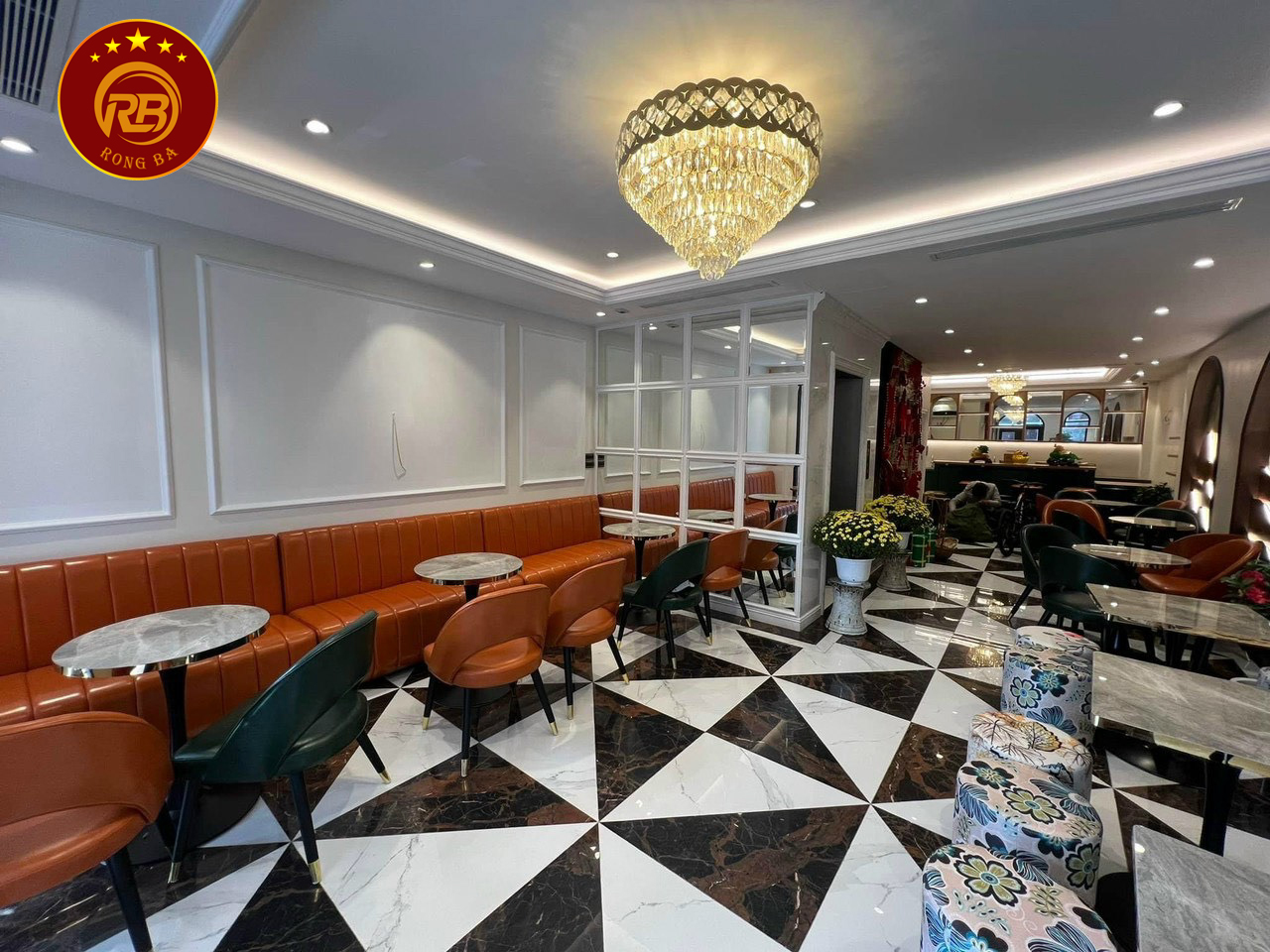 thiết kế quán cafe đẹp với mặt tiền 4m 6