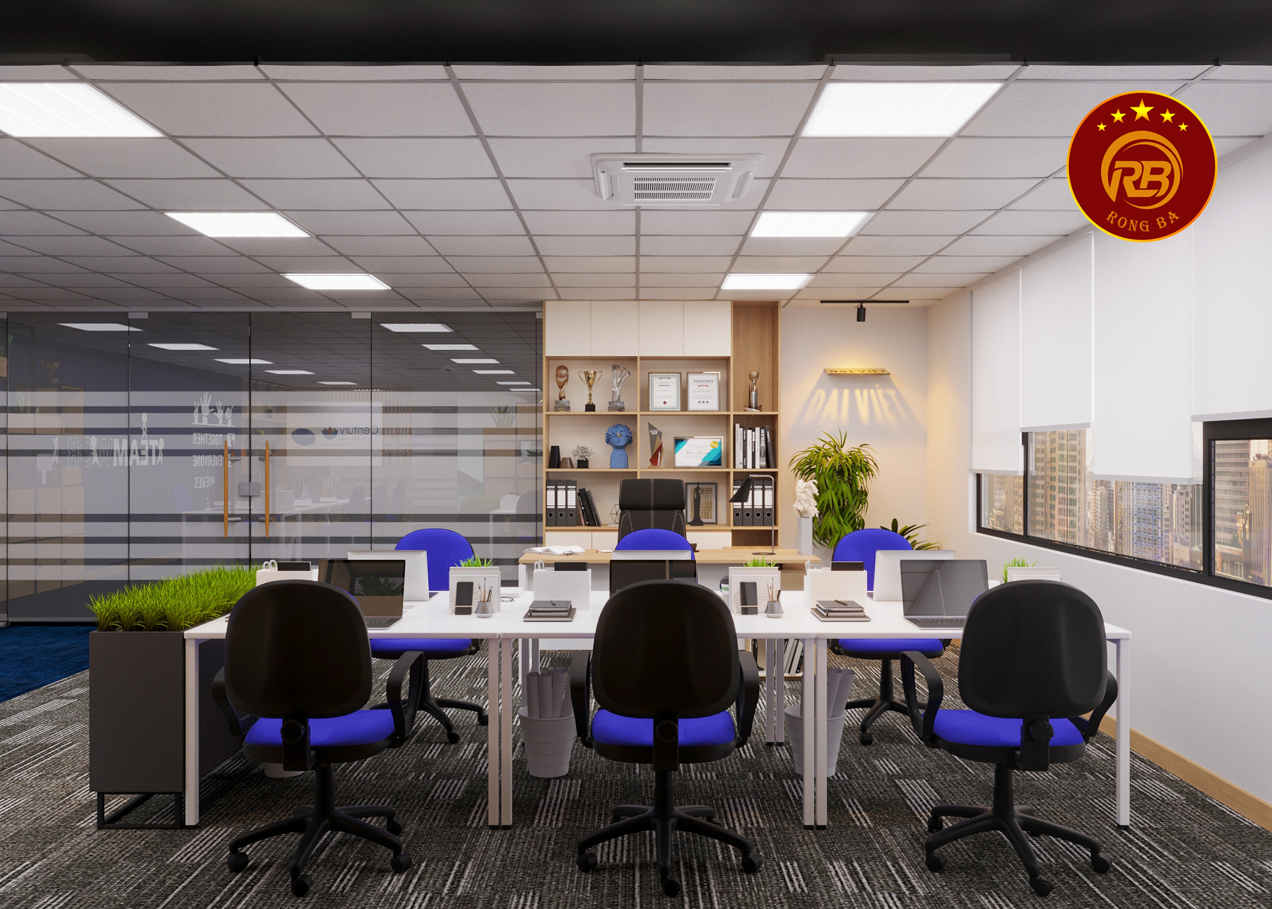 thiết kế văn phòng 15m2 9