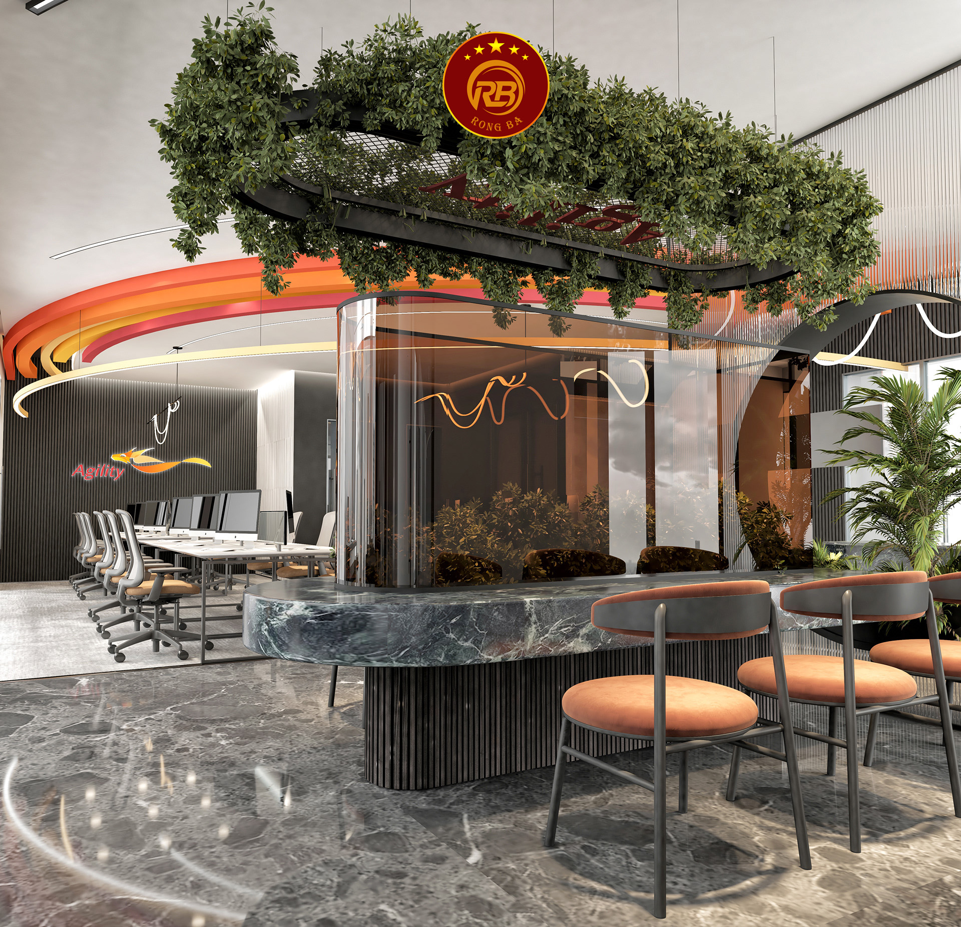 thiết kế văn phòng xanh 1
