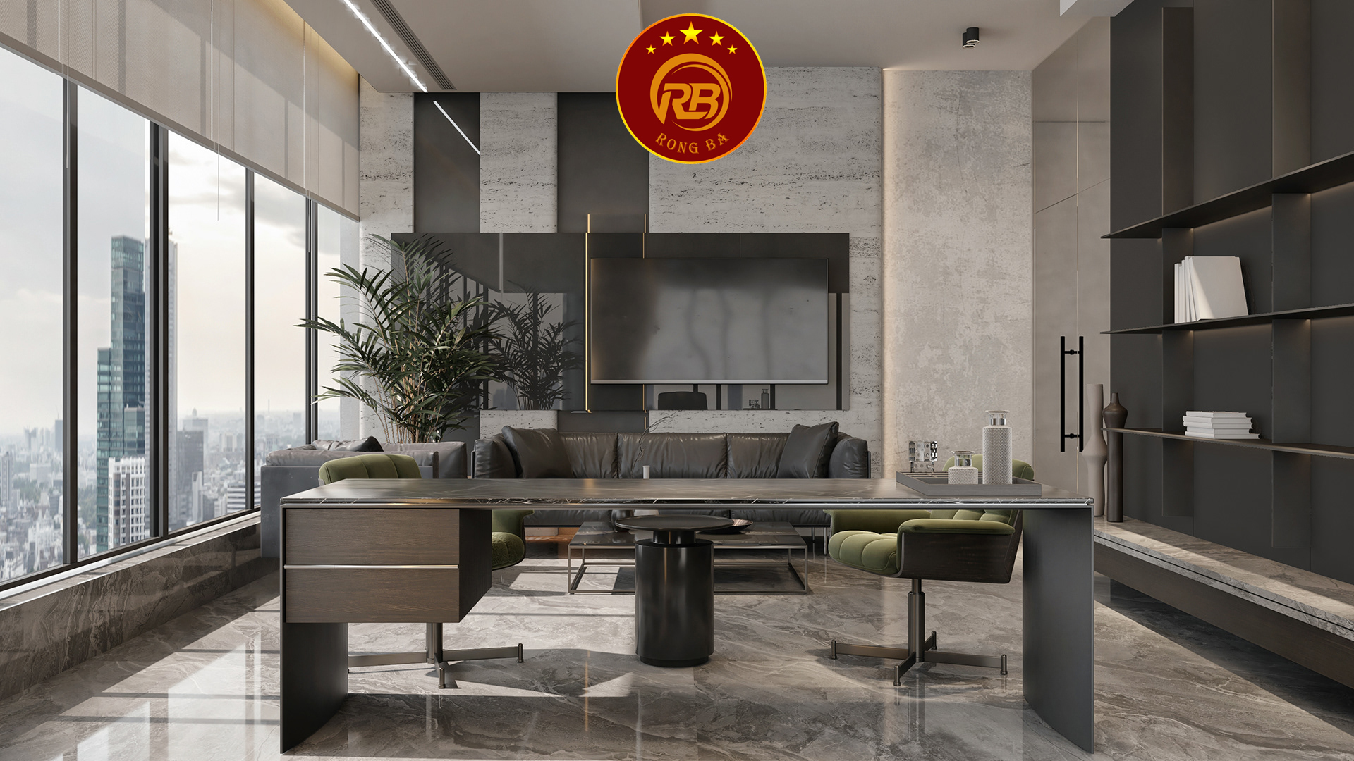 thiết kế văn phòng xanh 4