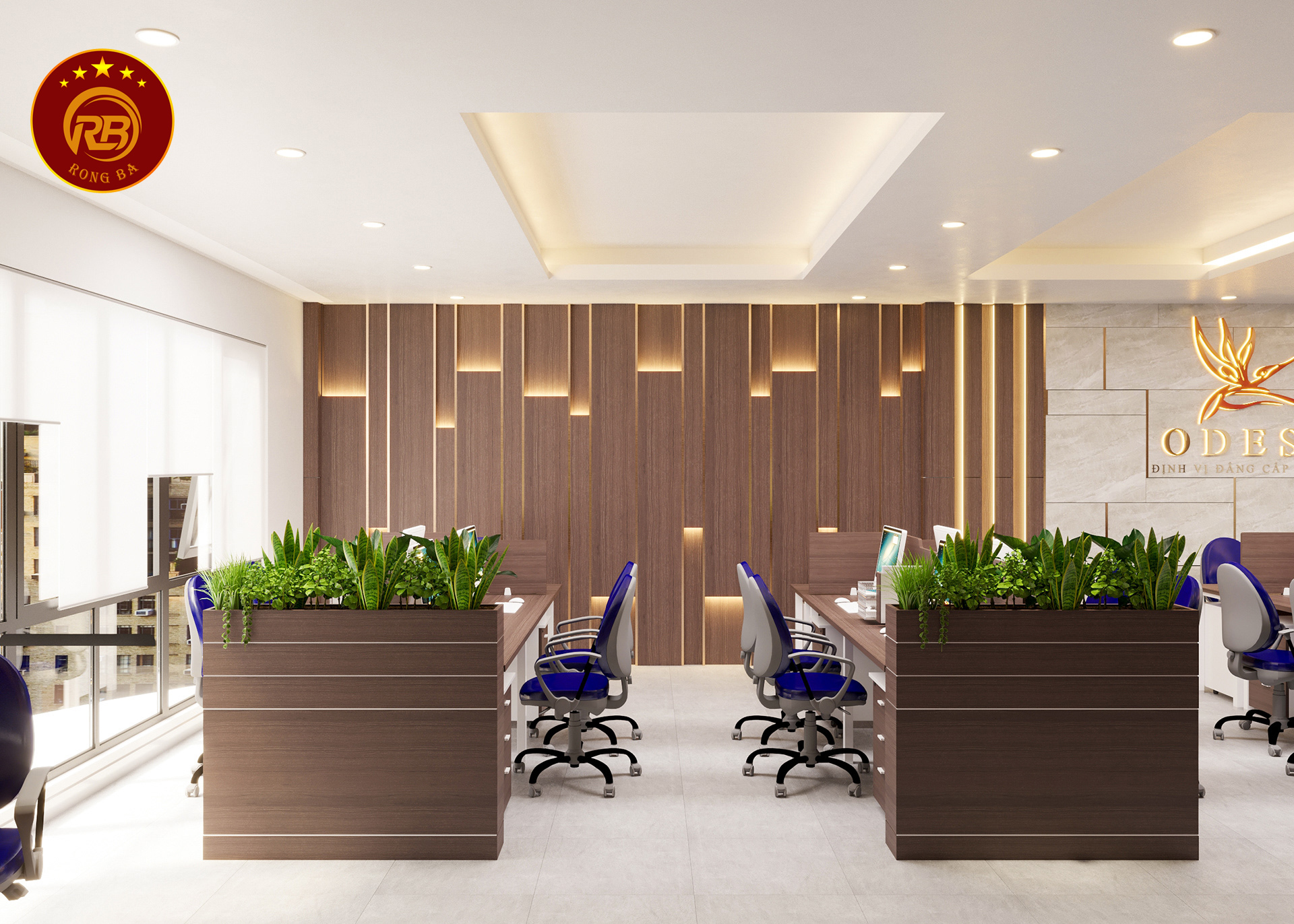 thiết kế văn phòng xanh 8