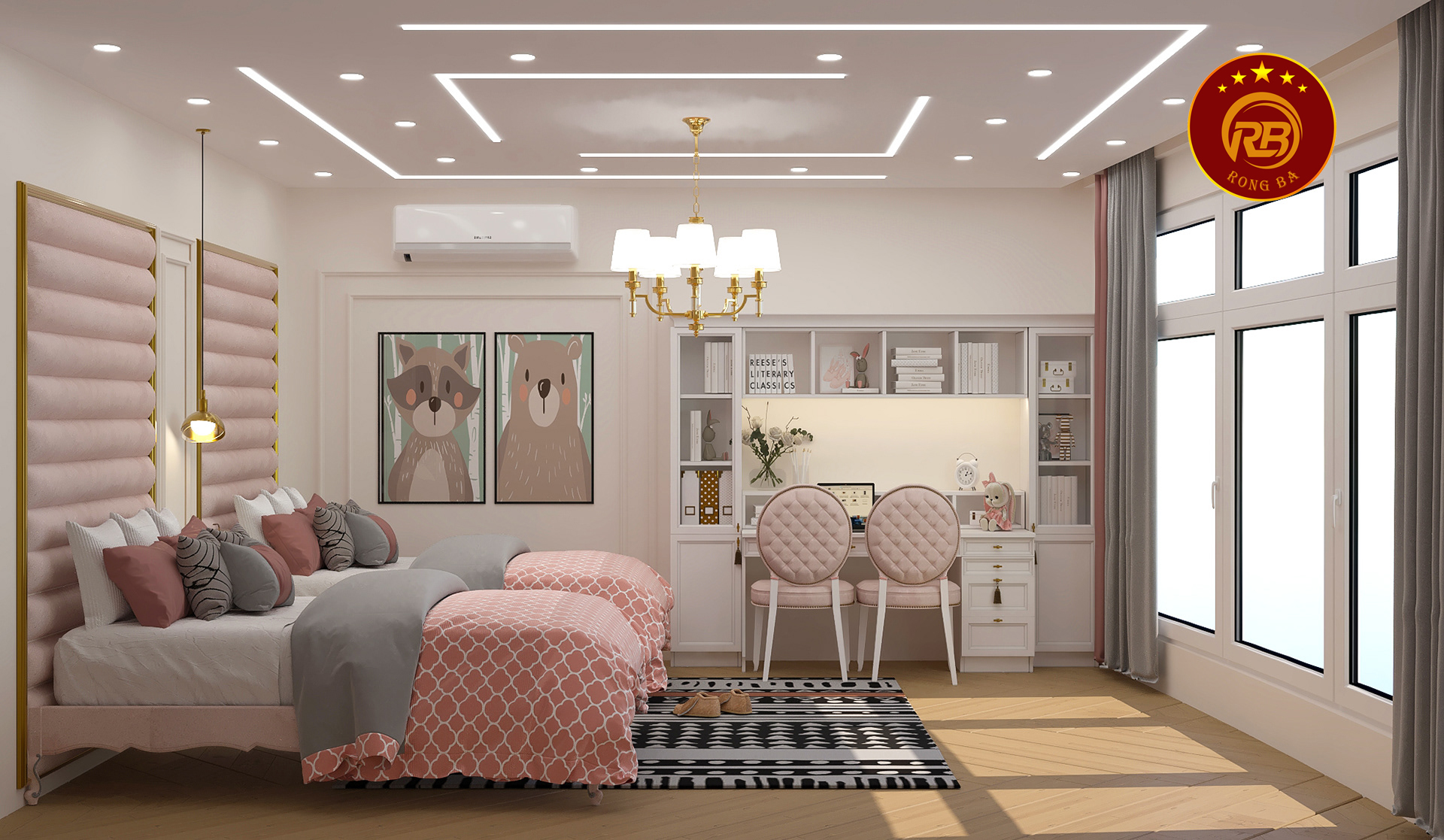 kích thước phòng ngủ tiêu chuẩn 16