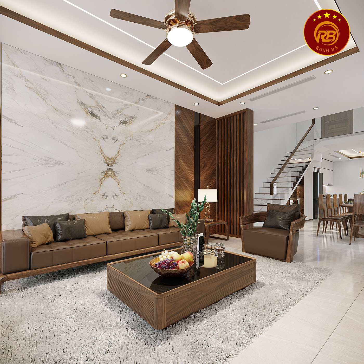 Thiết kế bộ sofa gỗ óc chó sản xuất thi công trọn gói 1