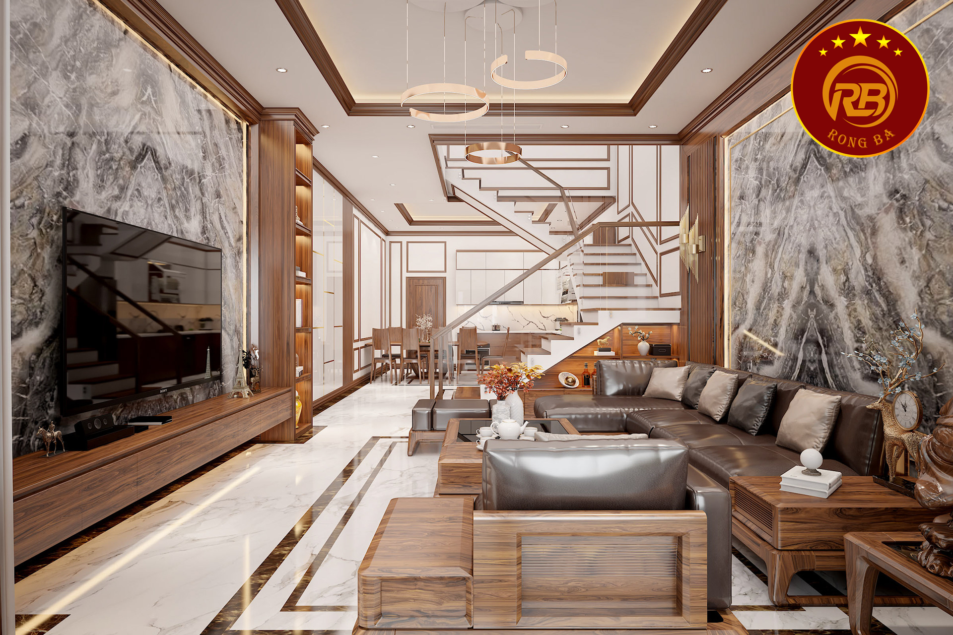 sofa gỗ óc chó cao cấp