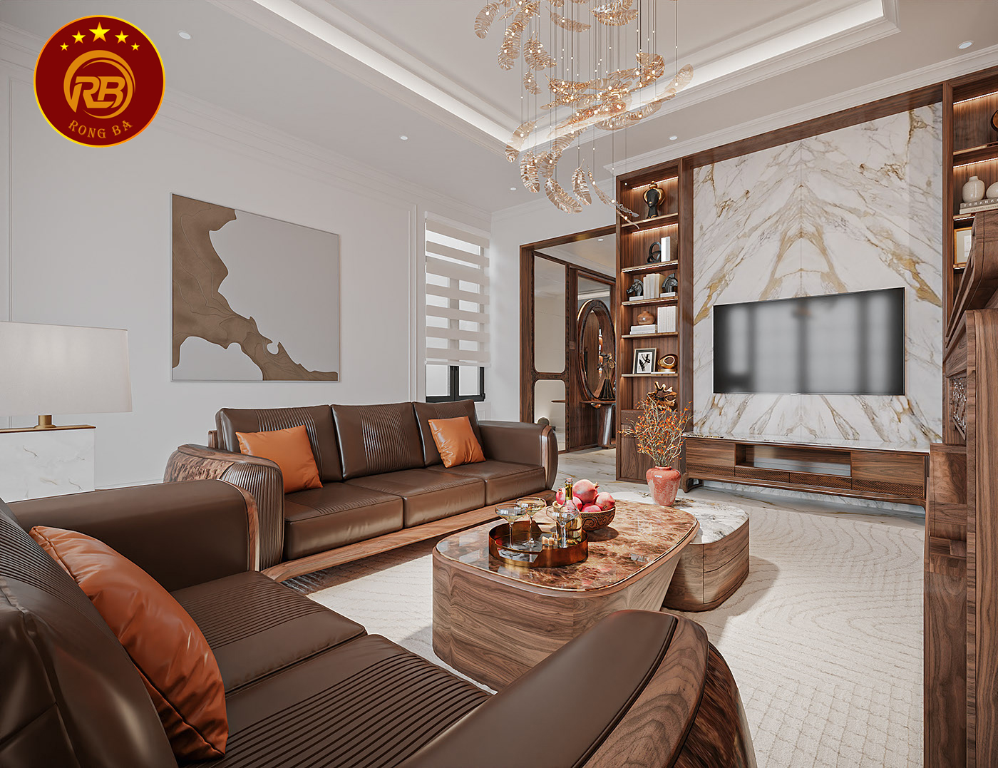 Thiết kế sofa gỗ óc chó đẹp sản xuất thi công giá xưởng 1