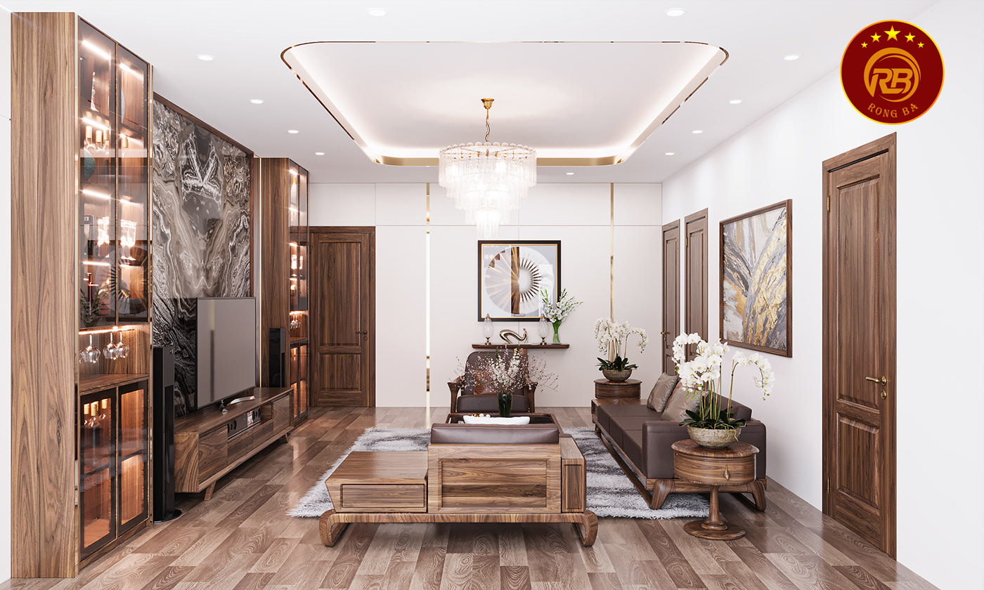 Sản xuất sofa gỗ óc chó hiện đại cao cấp giá xưởng 1