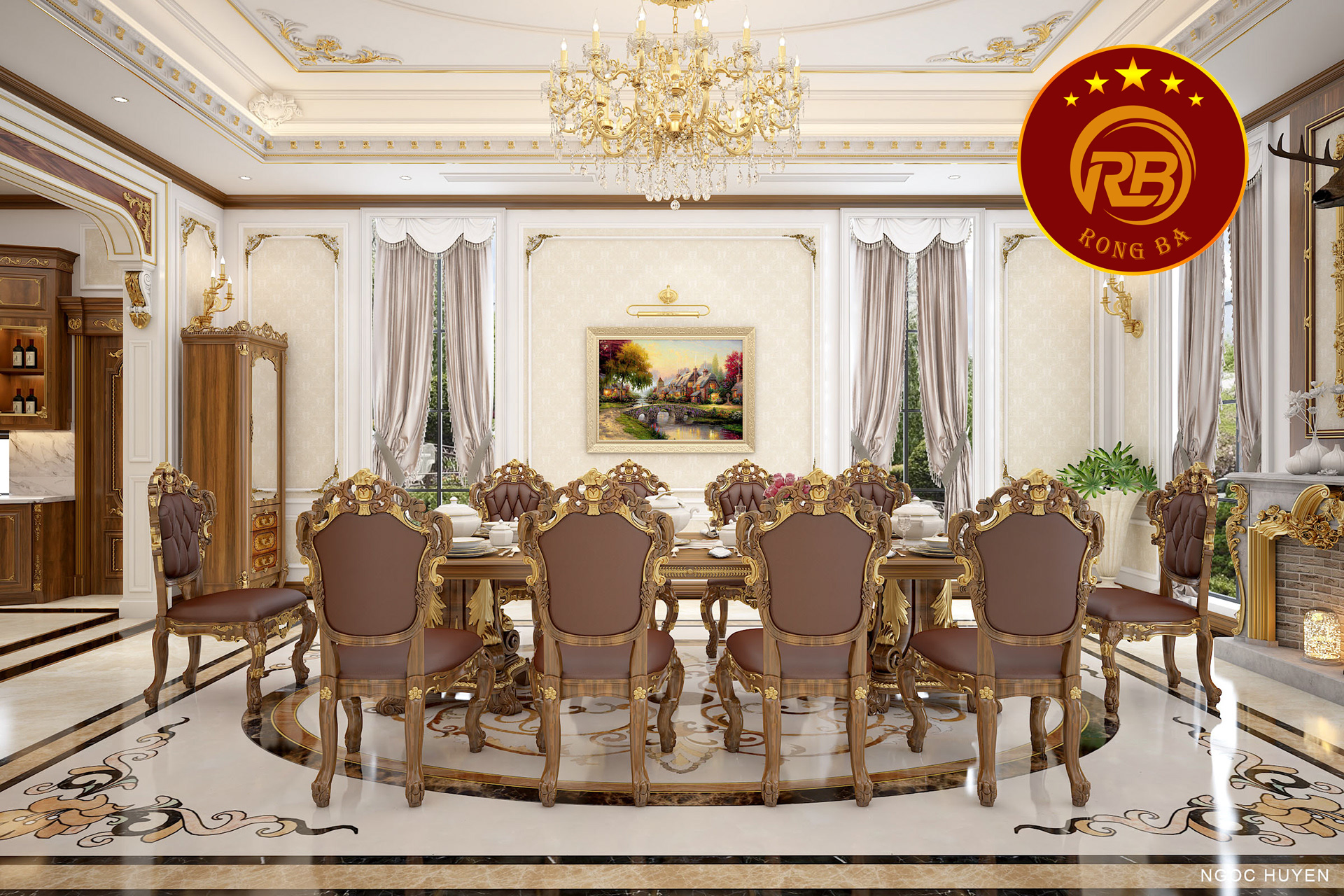 thiết kế nội thất chung cư tân cổ điển 15
