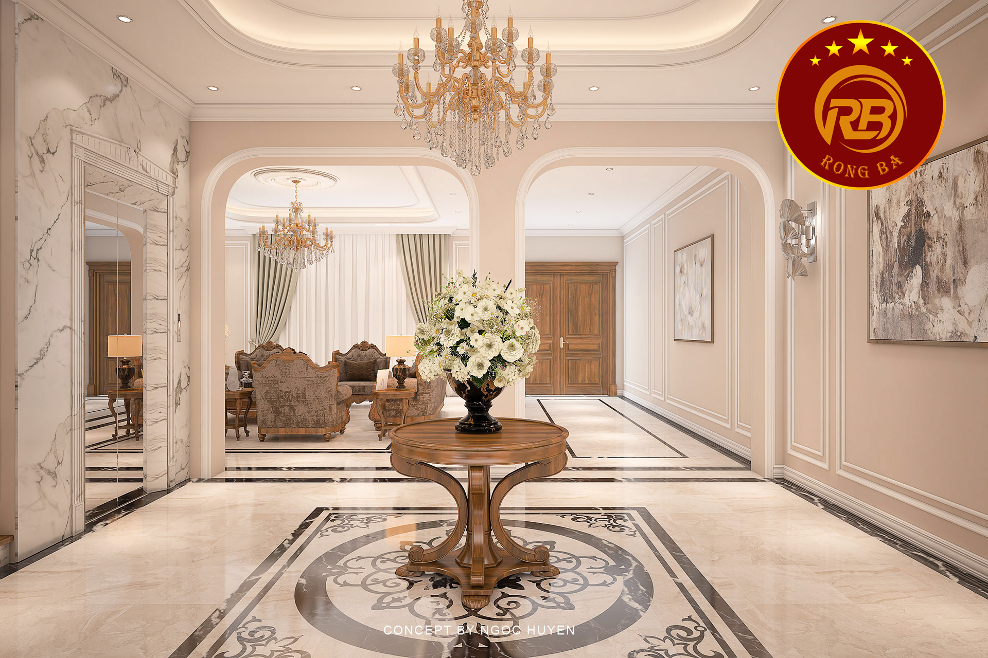 thiết kế nội thất chung cư tân cổ điển 19