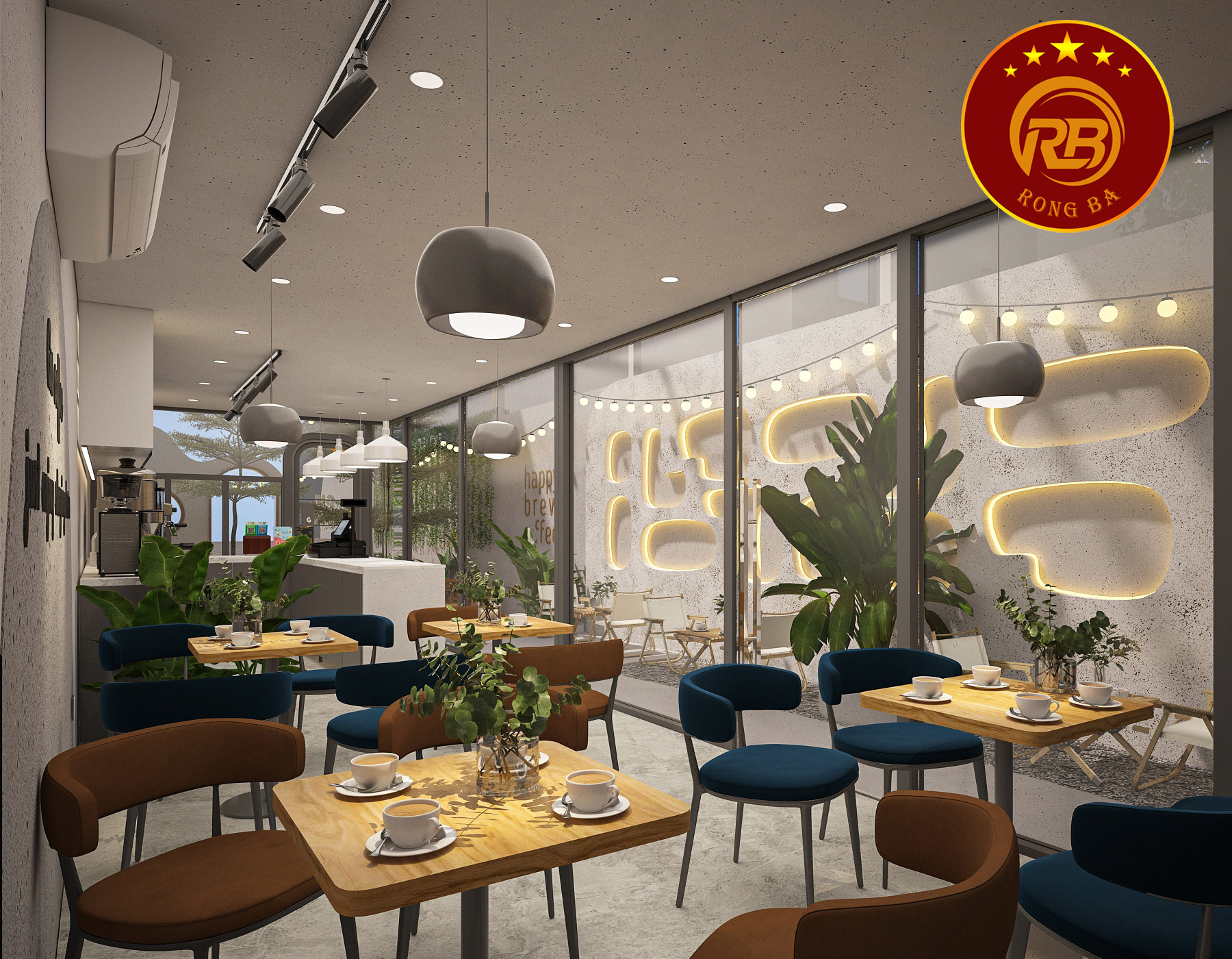 thiết kế quán cafe không gian hẹp 1