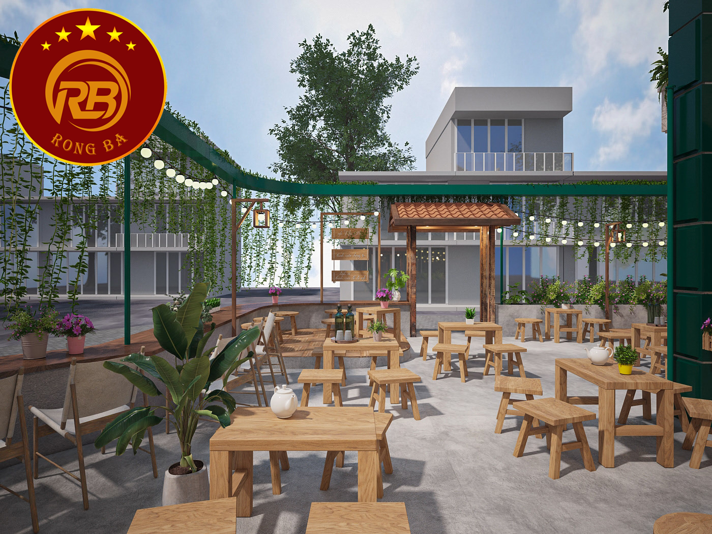 thiết kế quán cafe không gian hẹp 11