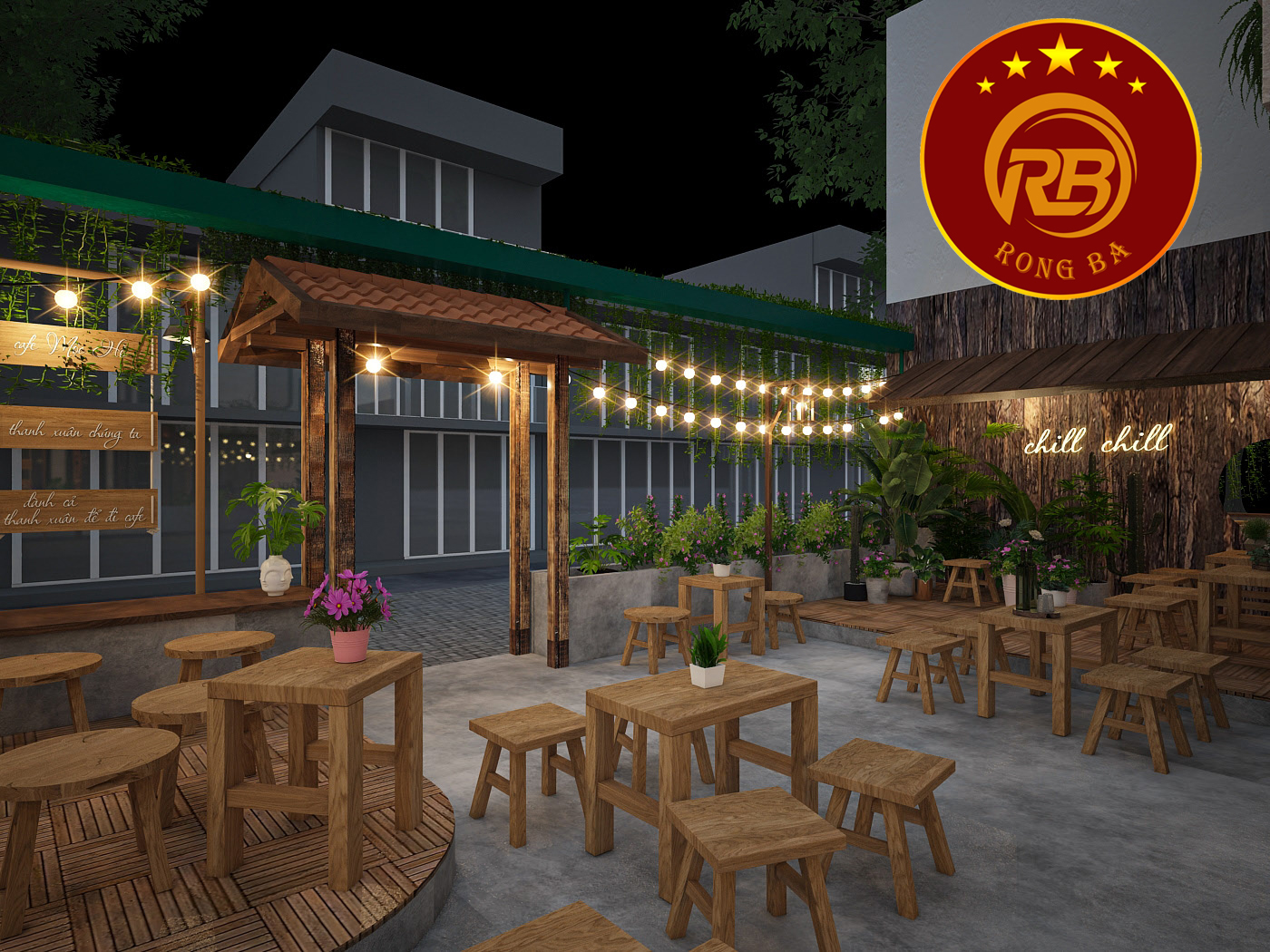 thiết kế quán cafe không gian hẹp 12