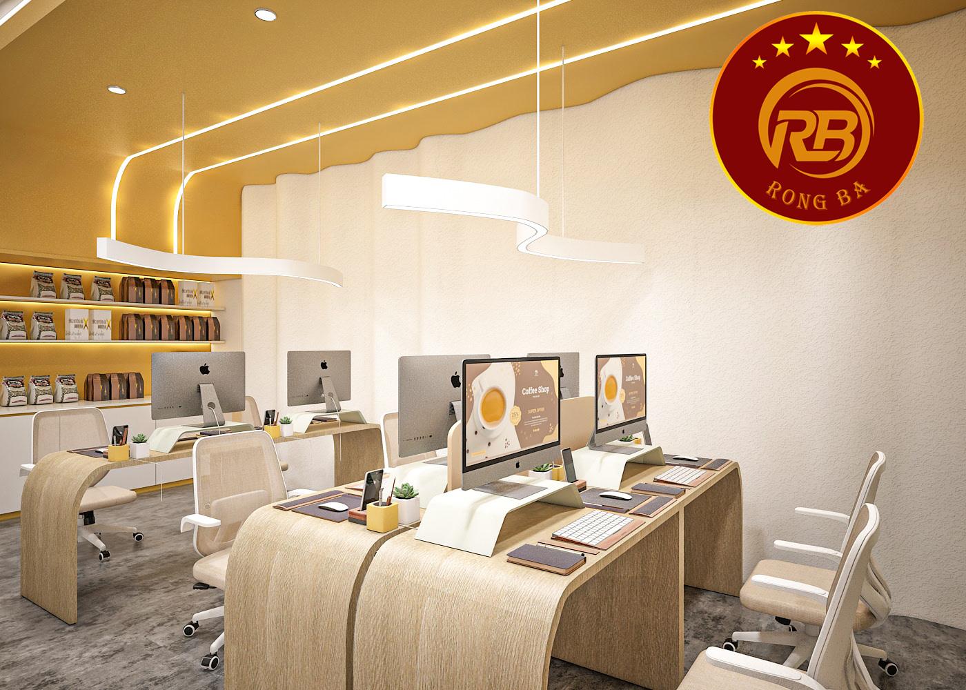 thiết kế quán cafe không gian hẹp 14