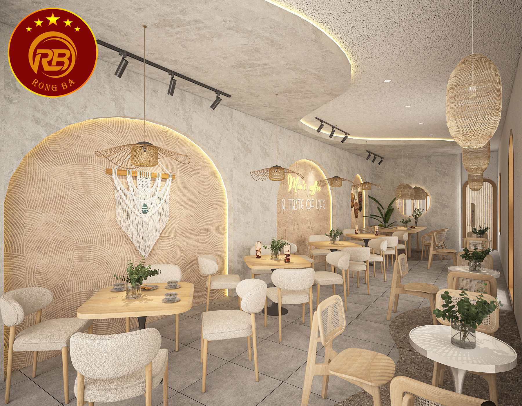 thiết kế quán cafe không gian hẹp 2