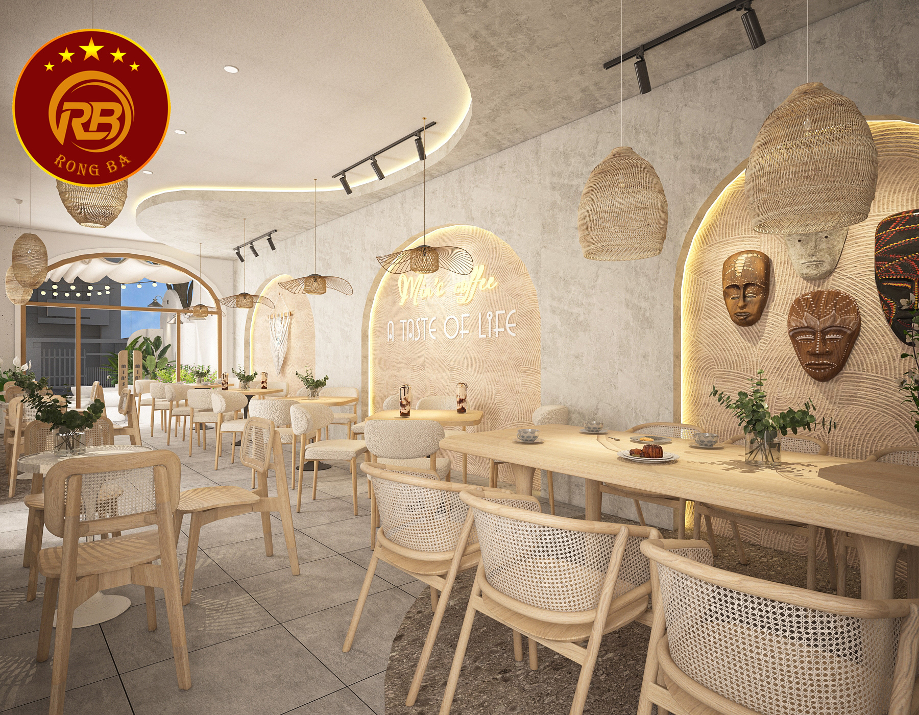thiết kế quán cafe không gian hẹp 9