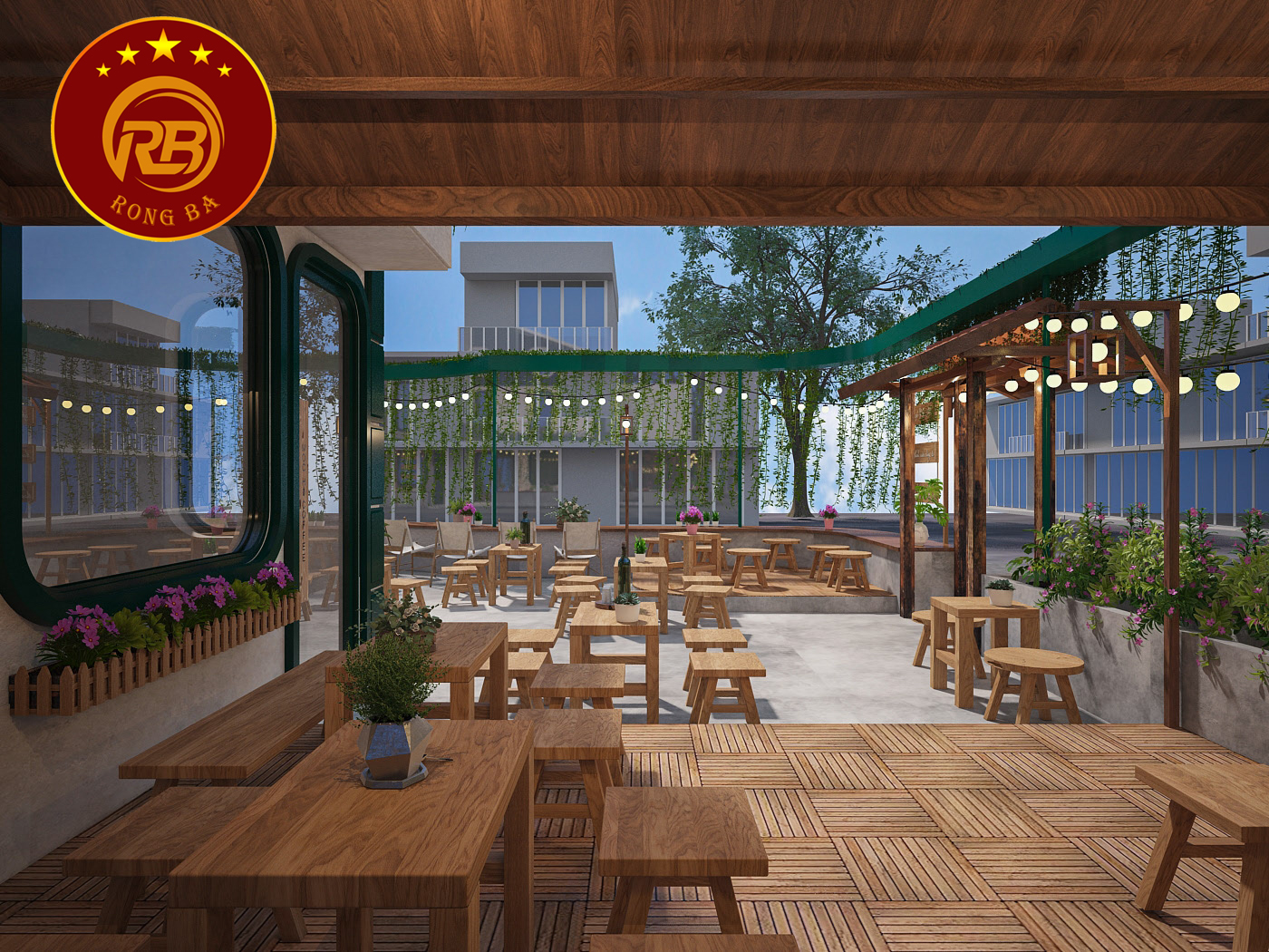 thiết kế quán cafe không gian hẹp
