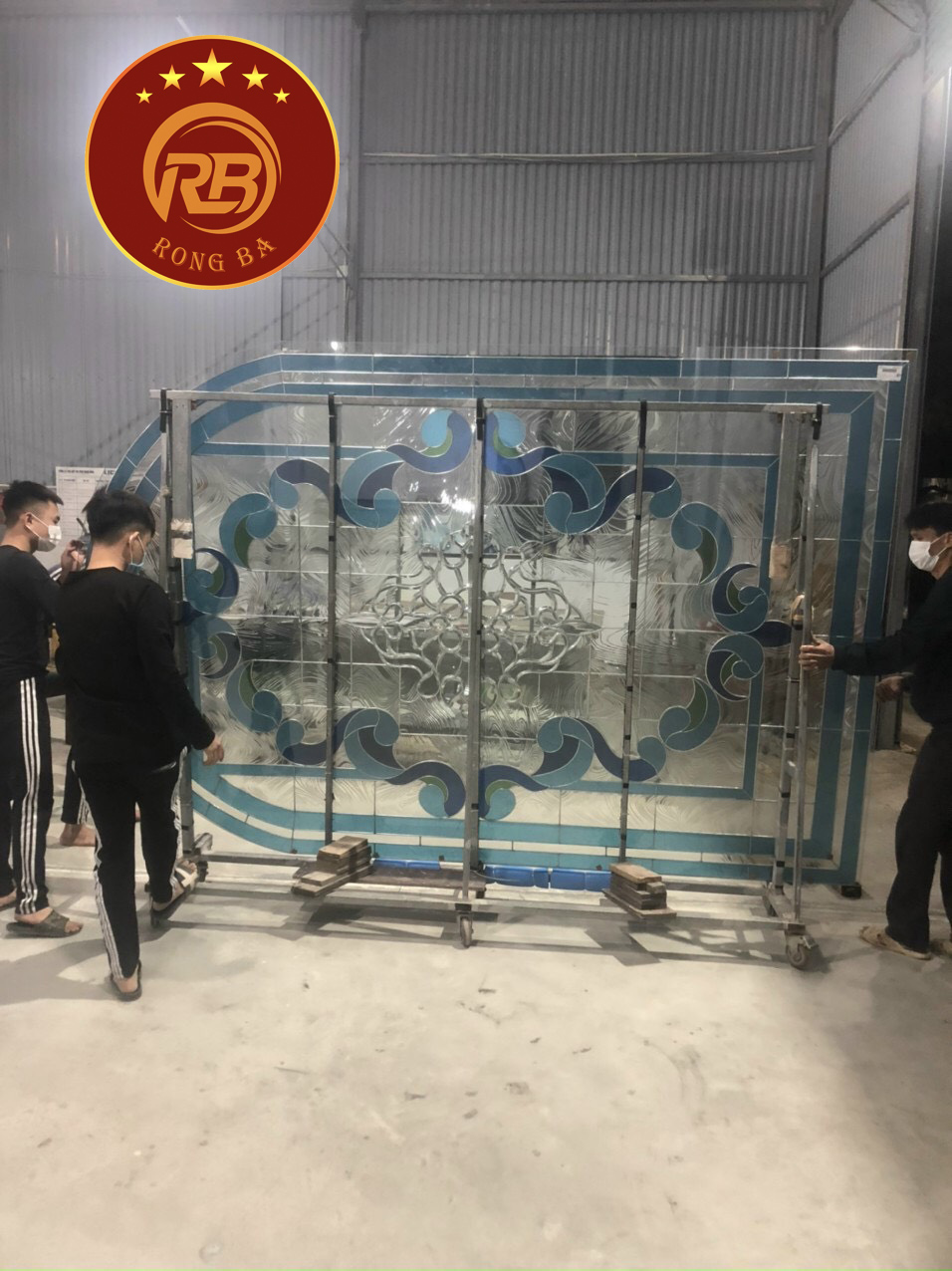 Tranh vách kính hoa đồng 151