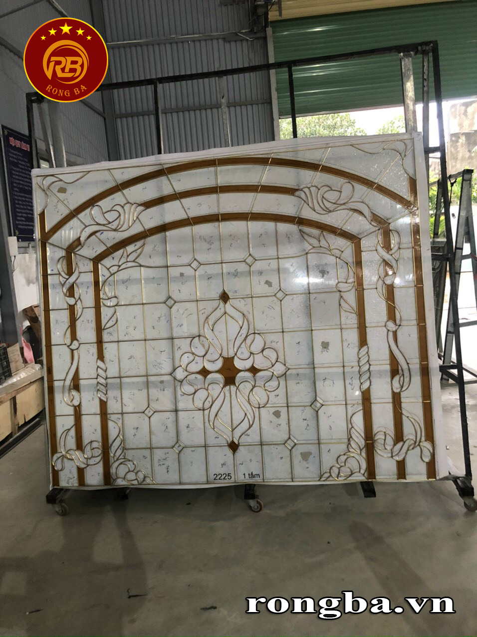Tranh vách kính hoa đồng 152