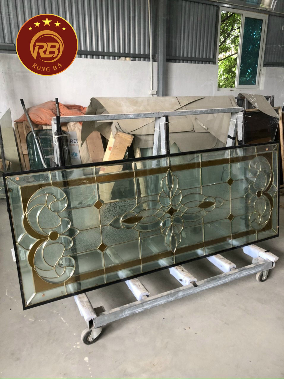 Tranh vách kính hoa đồng 169