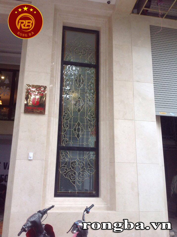Tranh vách kính hoa đồng 174