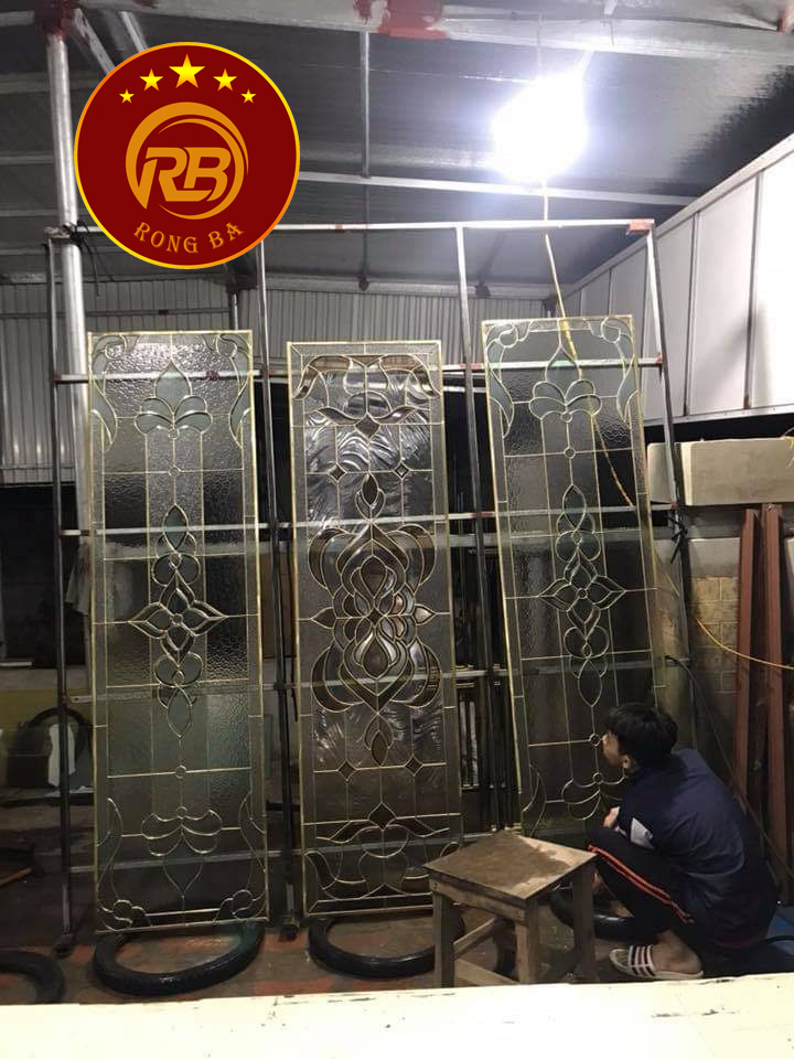 Tranh vách kính hoa đồng 189