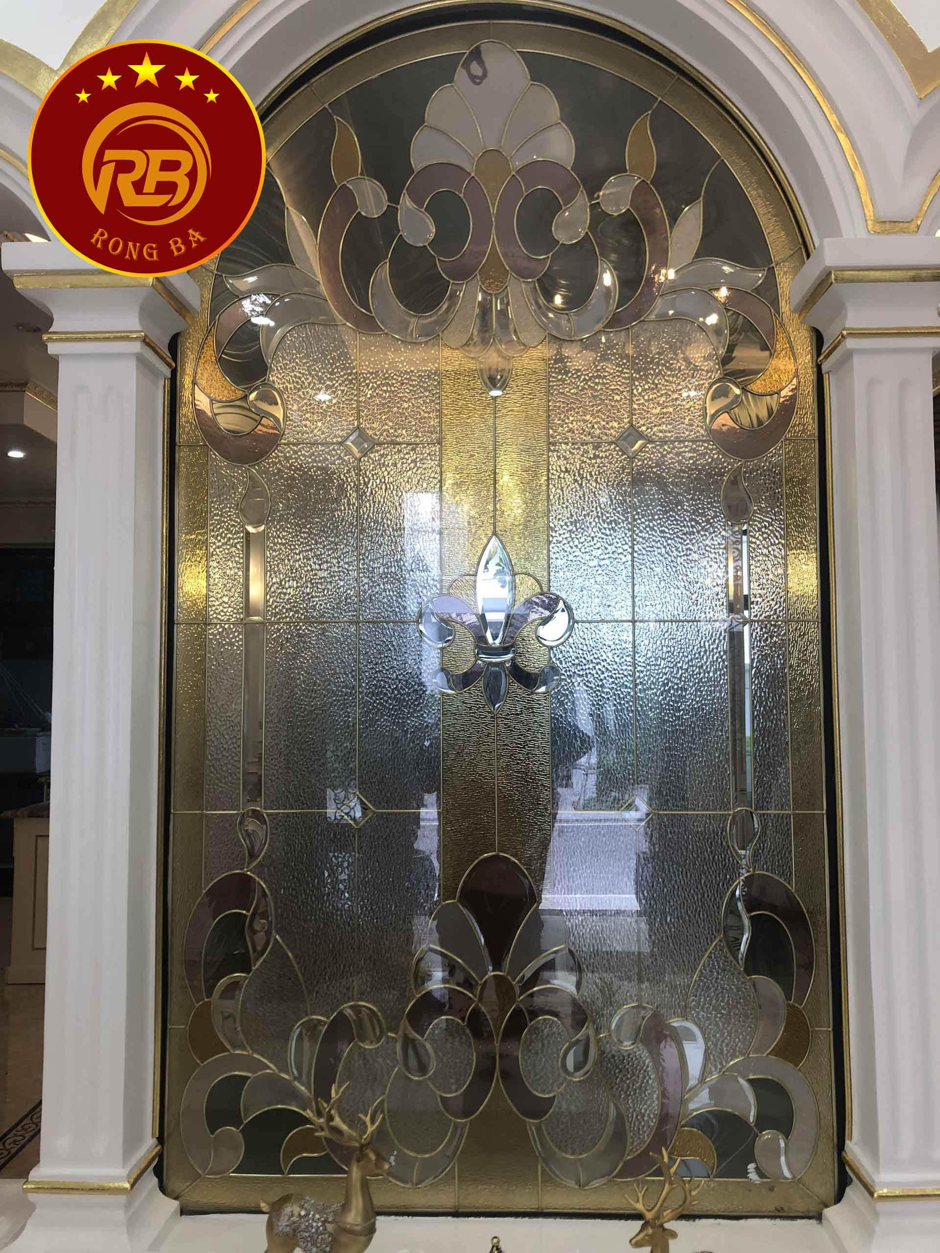 Tranh vách kính hoa đồng 191