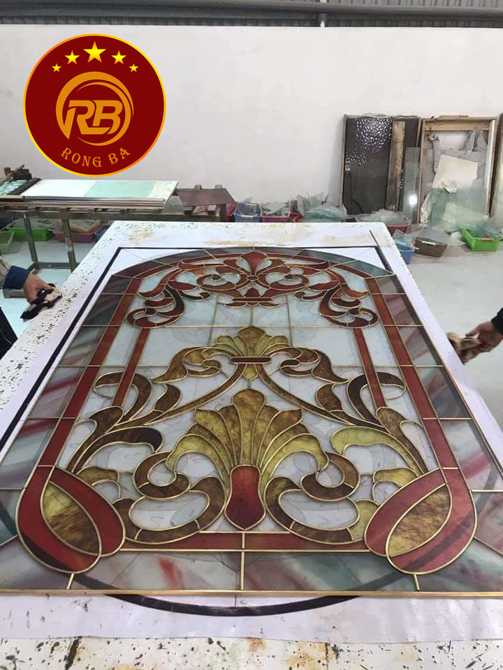Tranh vách kính hoa đồng 27