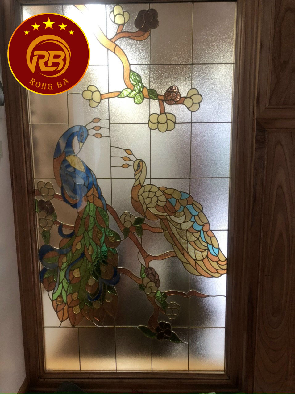 Tranh vách kính hoa đồng 98