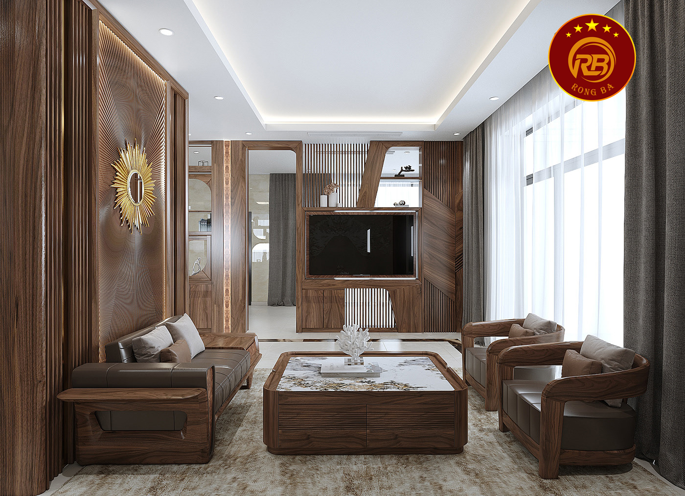 Báo giá bàn ghế gỗ óc chó mới nhất thi công trọn gói 1