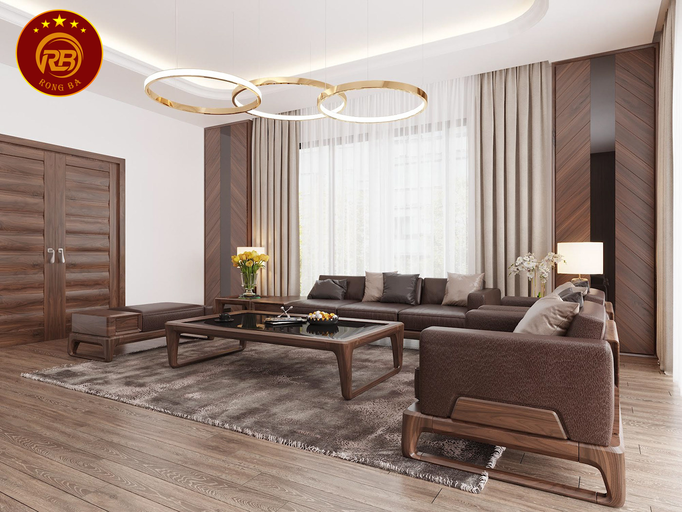 Báo giá bàn ghế sofa gỗ óc chó mới nhất 2