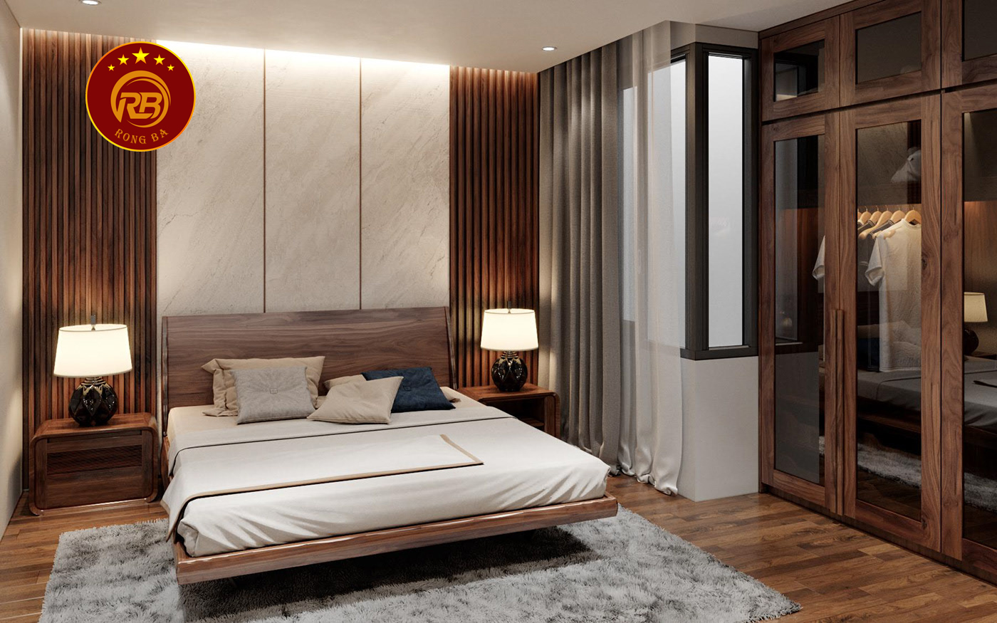 Thi công nội thất biệt thự gỗ óc chó tại đà nẵng mới nhất 12