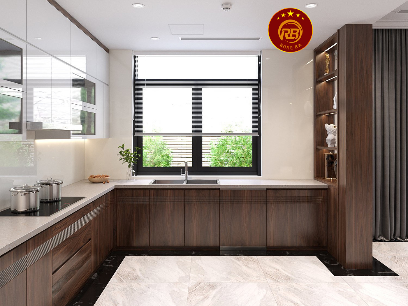 Thi công nội thất biệt thự gỗ óc chó tại đà nẵng mới nhất 6