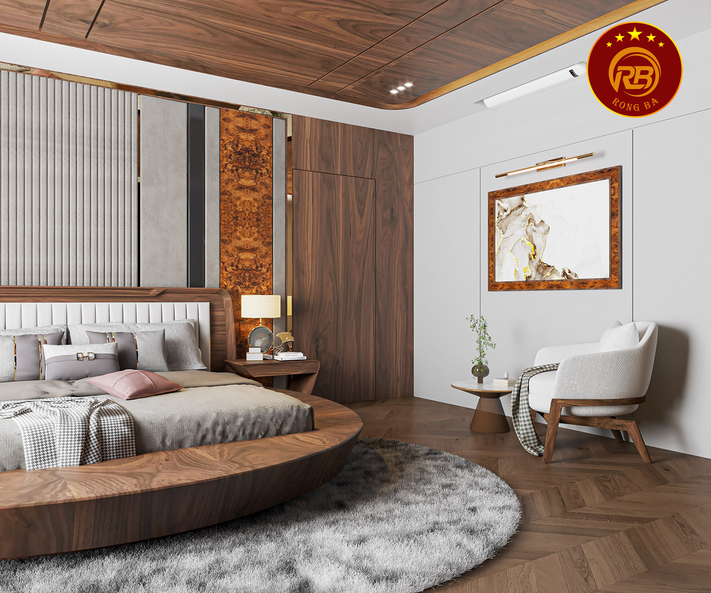 Thiết kế nội thất gỗ óc chó tại đà nẵng hiện đại 17