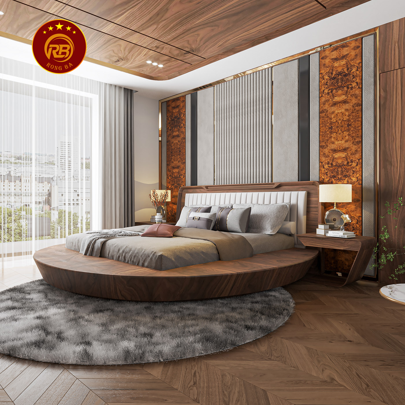 Thiết kế nội thất gỗ óc chó tại đà nẵng hiện đại 21