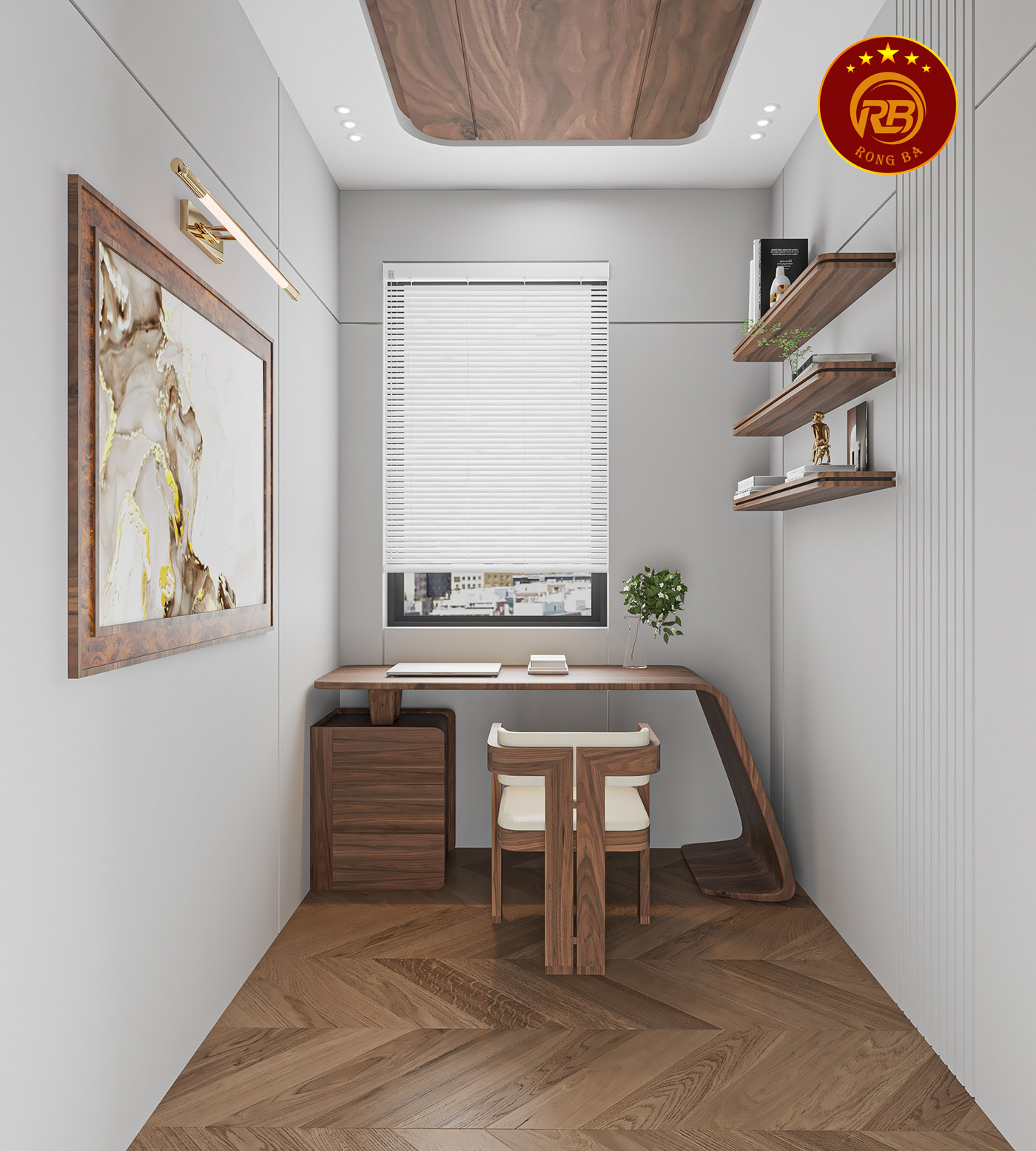 Thiết kế nội thất gỗ óc chó tại đà nẵng hiện đại 23