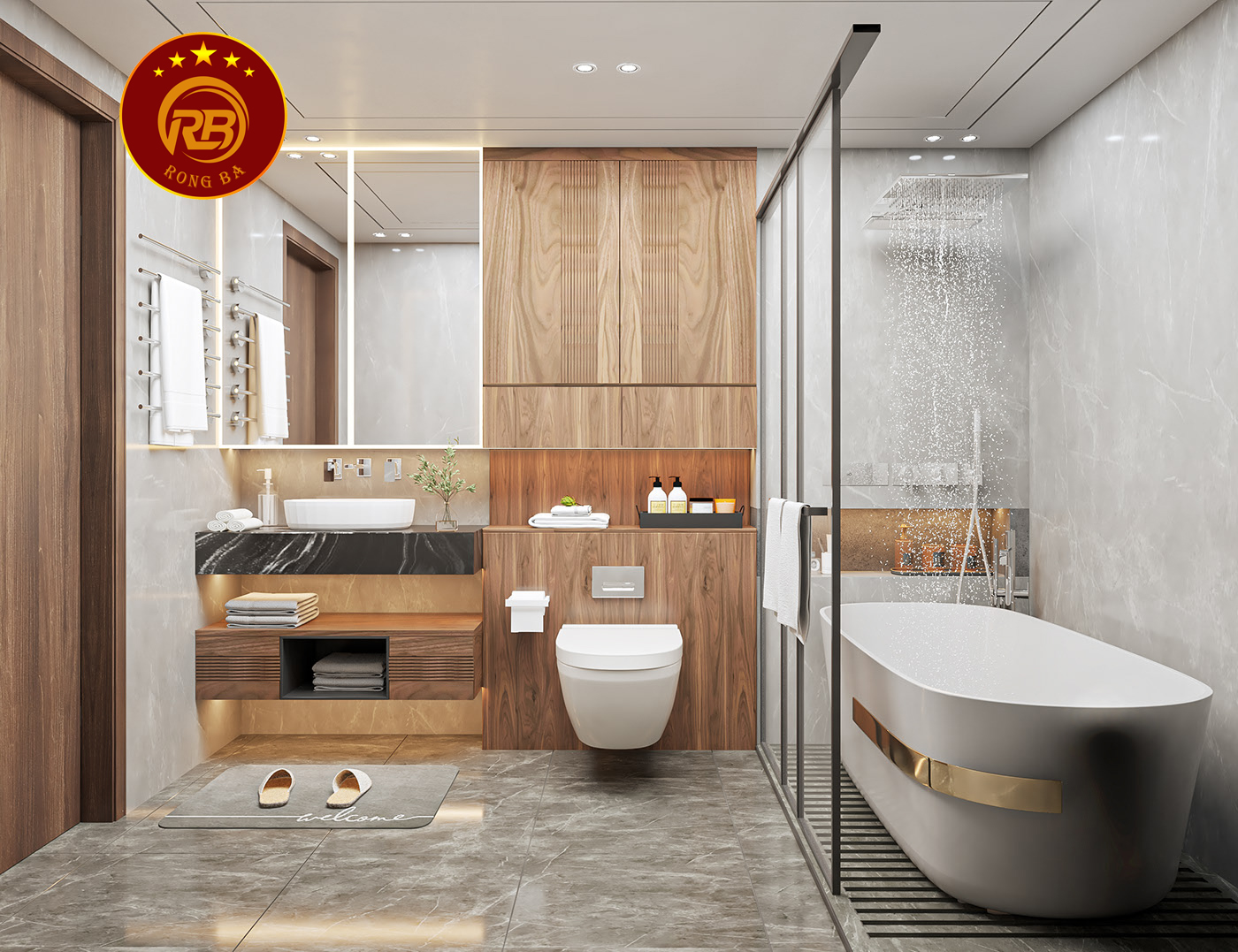 Thiết kế nội thất gỗ óc chó tại đà nẵng hiện đại 27
