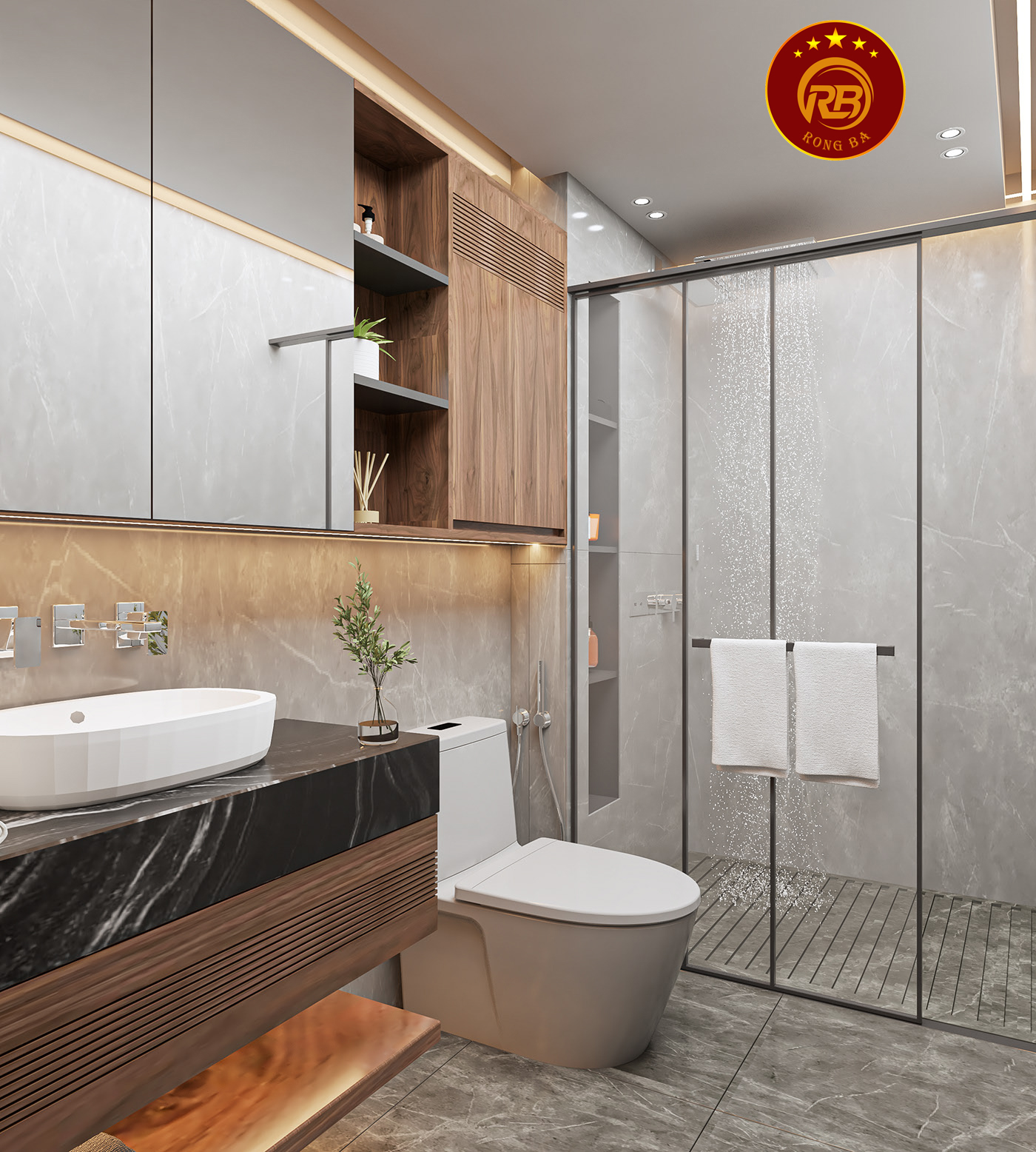 Thiết kế nội thất gỗ óc chó tại đà nẵng hiện đại 29