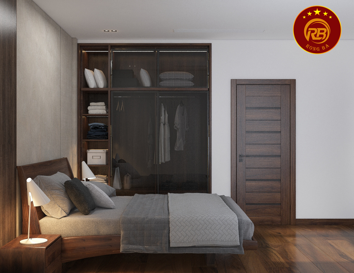 Thiết kế phòng ngủ óc chó đẹp hiện đại sang trọng 6