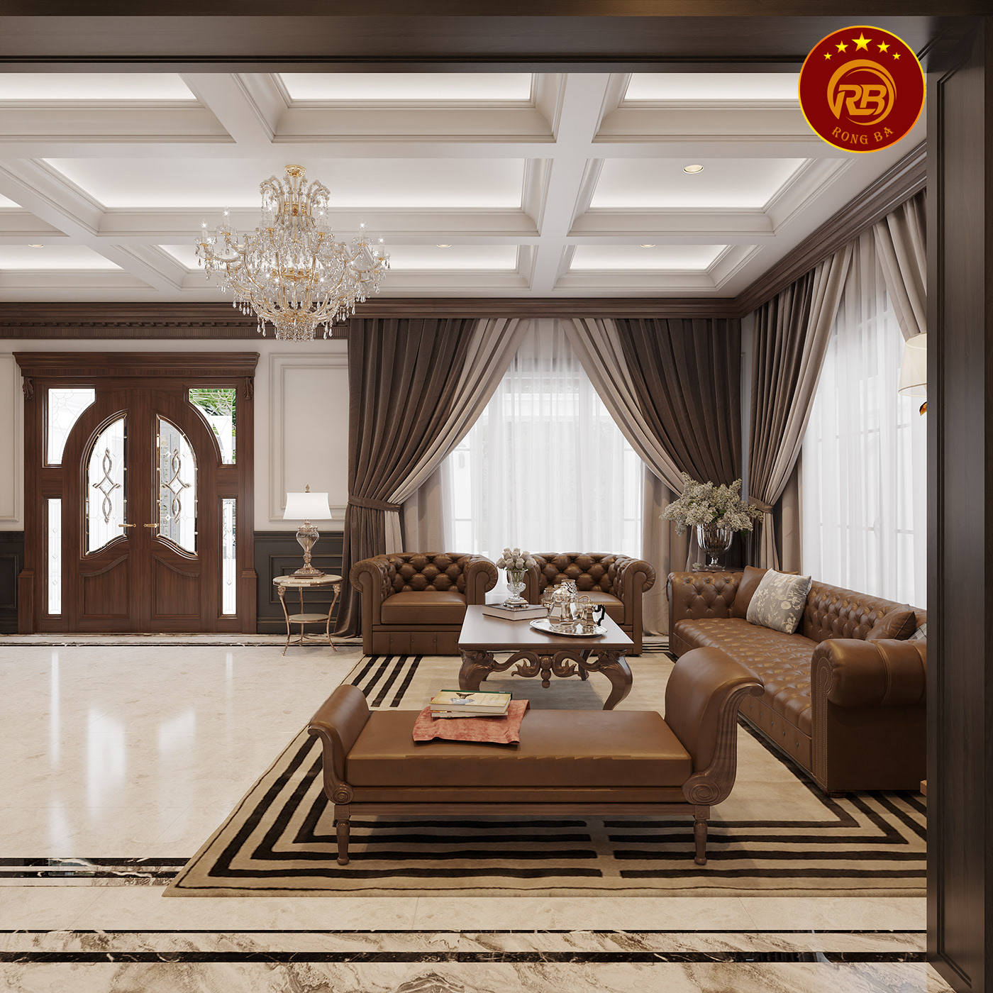 Sản xuất sofa gỗ óc chó tại bắc giang cao cấp 3