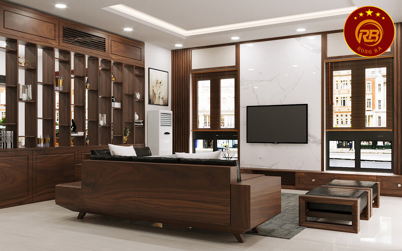 Sản xuất sofa gỗ óc chó tại hà nam đẹp hiện đại 2